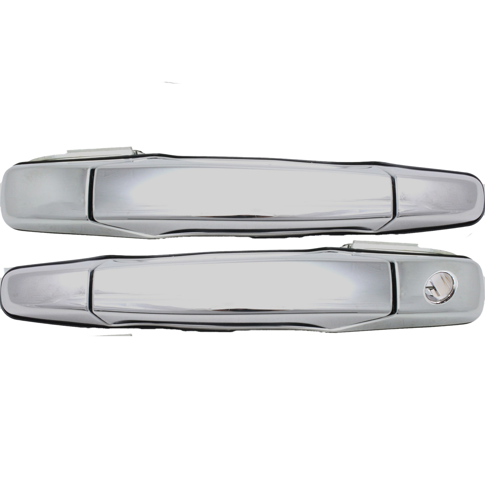 AM SILVERADO SIERRA 07-14 FRONT EXTERIOR DOOR HANDLE RH AND LH Chrome LH w Key Hole RH w o Key Hole w o Keyless Entry SKU SET REPC462393WK Partslink GM1311163 GM1310163 OEM 84053434-22738721-84053438 PFM