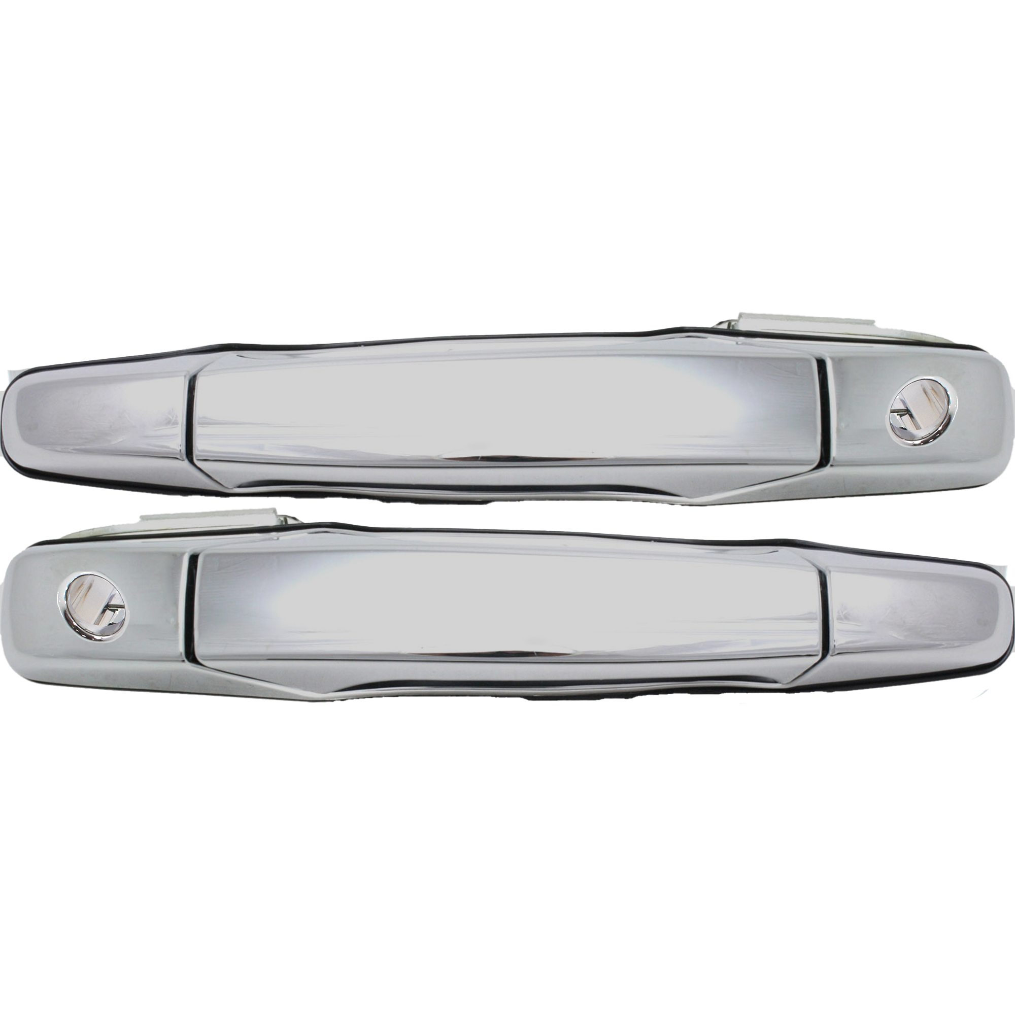 AM SILVERADO SIERRA 07-13 FRONT EXTERIOR DOOR HANDLE RH AND LH Chrome w Key Hole w o Keyless Entry SKU SET REPC462393 Partslink GM1310163 OEM 15915108 PFM 84053442 PFM 8405