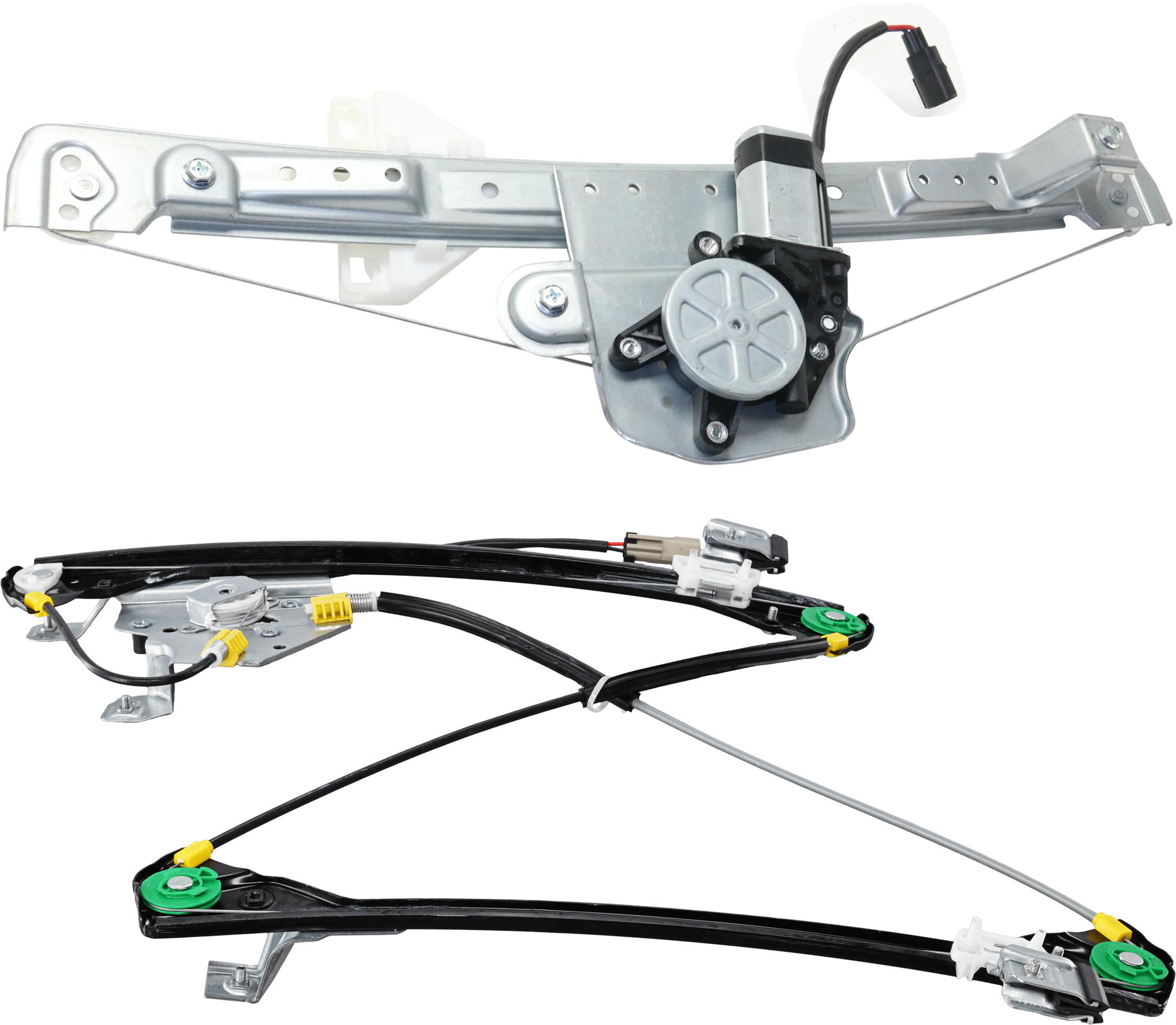 AM PACIFICA 04-06 FRONT AND REAR WINDOW REGULATOR LH Power w Motor SKU SET REPC462942 Partslink CH1350142 CH1550121 OEM 4894271AC 5020791AA 4894273AA