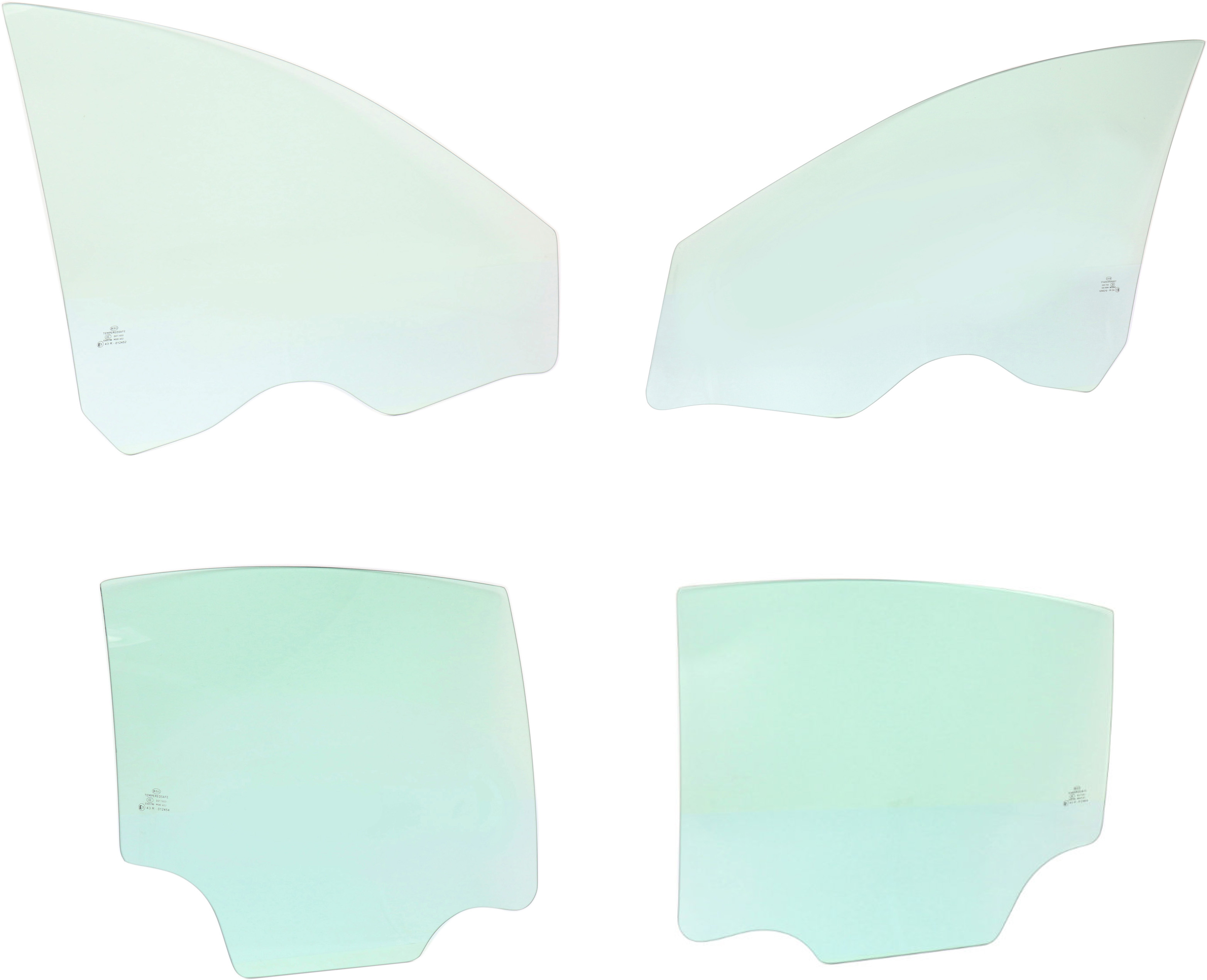 AM CRUZE 11-15 FRONT AND REAR DOOR GLASS RH AND LH Green Tint Set of 4 SKU SET REPC480105-4 OEM 95967113 DD11783GTNN 95967114