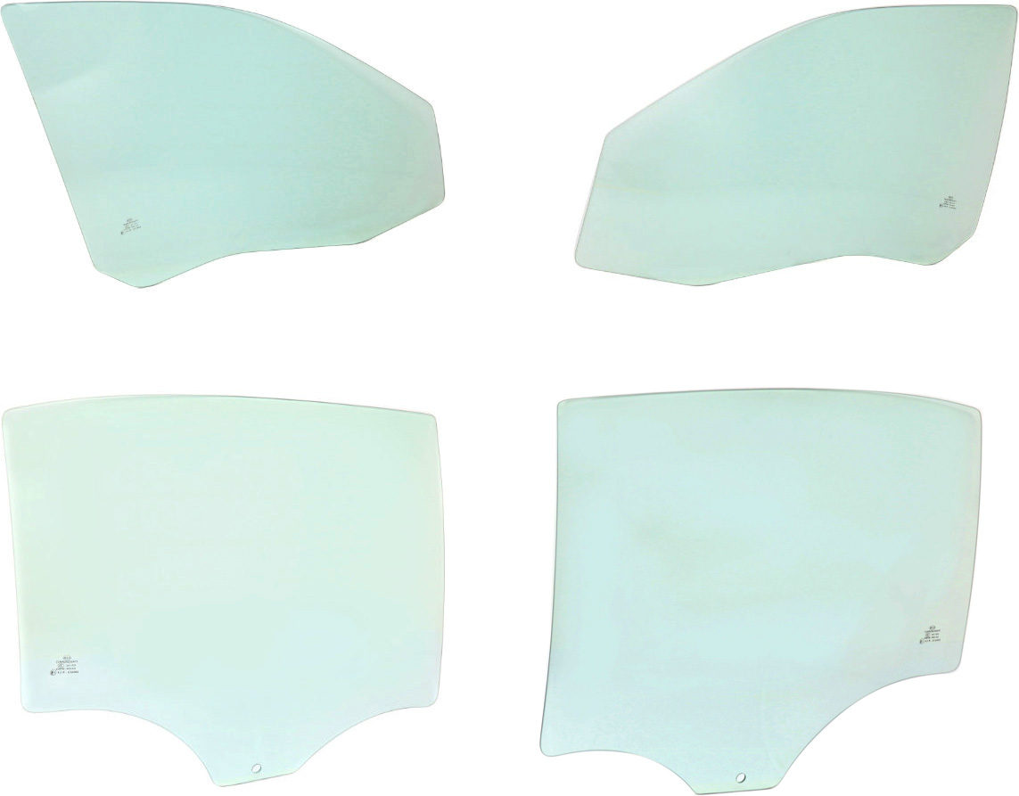 AM MALIBU 04-08 FRONT AND REAR DOOR GLASS RH AND LH Green Tint 4 Door SKU SET REPC480121-4 OEM 22627166 DD10486GTNN 22627167