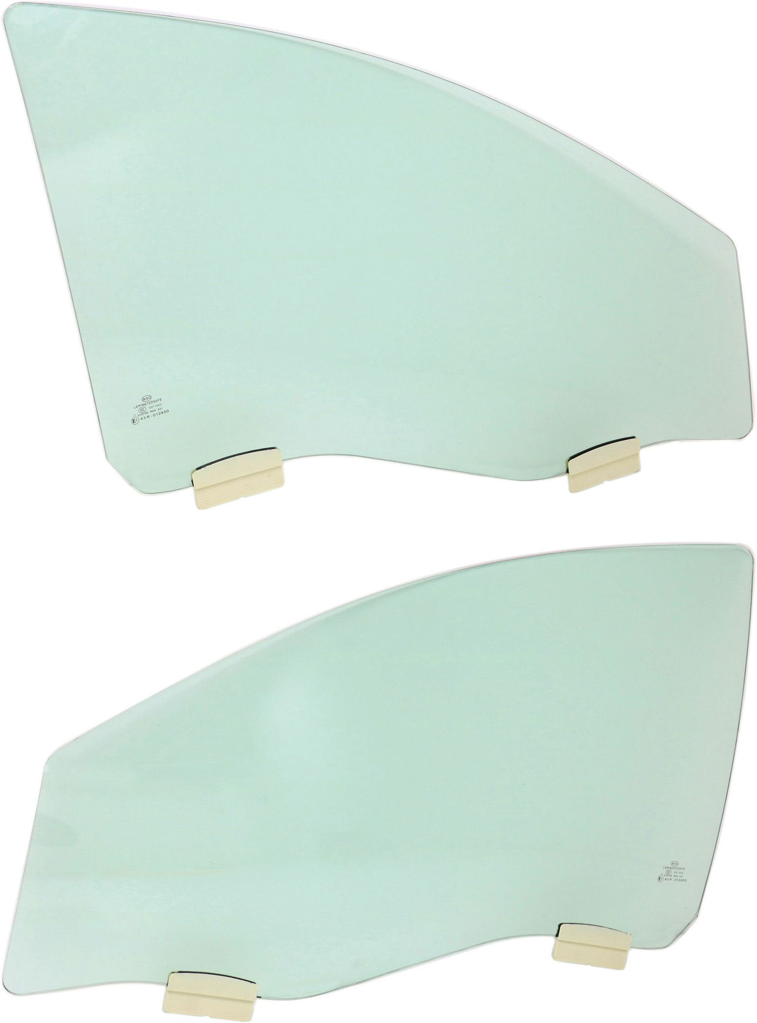 AM AURA 07-09 MALIBU 08-12 FRONT DOOR GLASS RH and LH Green Tint Laminated 4 Door SKU SET REPC480123 OEM 23114168 DD11236GTYN 23114169