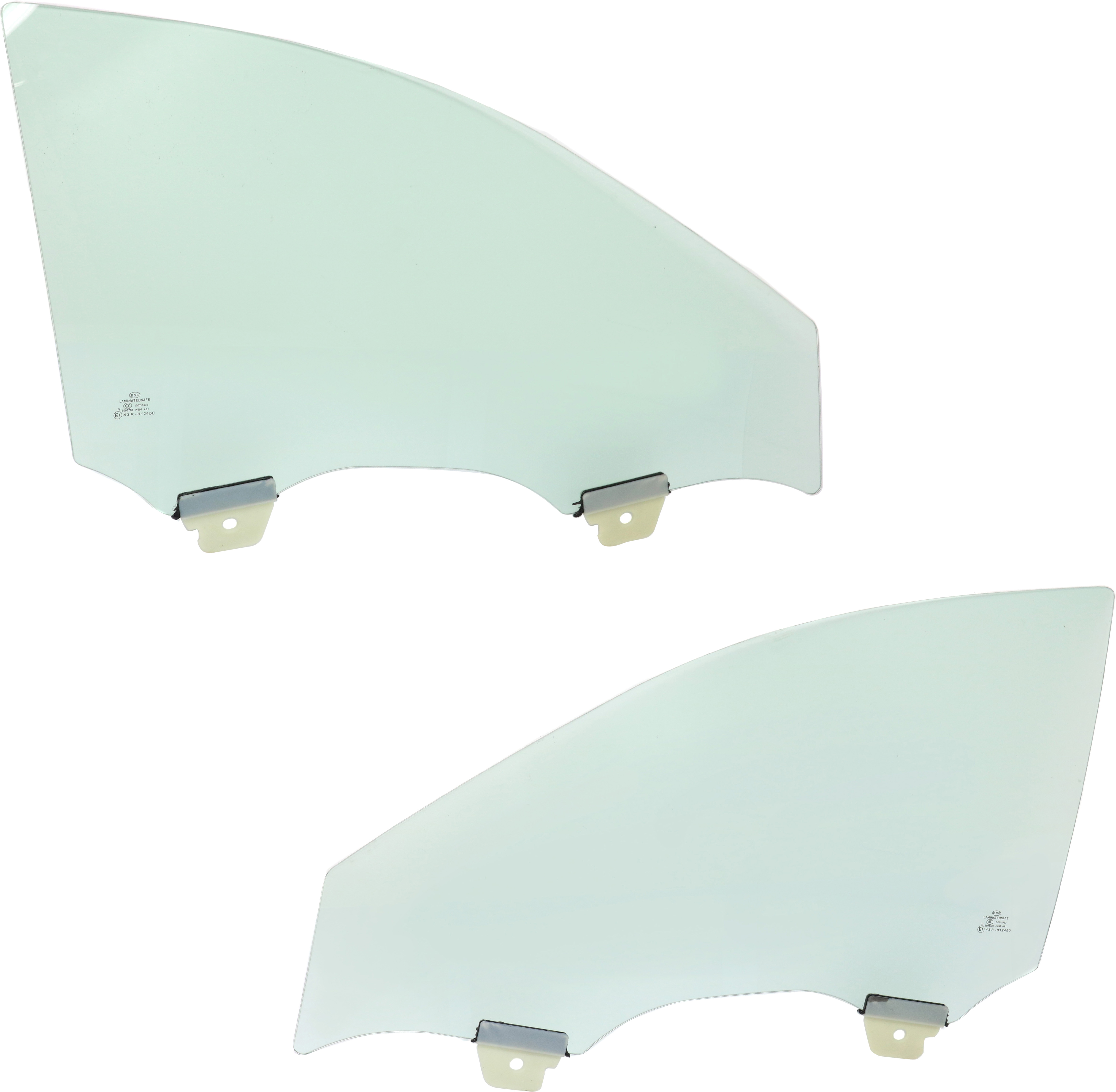 AM CHEVY IMPALA 14-18 FRONT DOOR GLASS RH AND LH Green Tint SKU SET REPC480143 OEM 20961196 DD12170GTYN 20961197