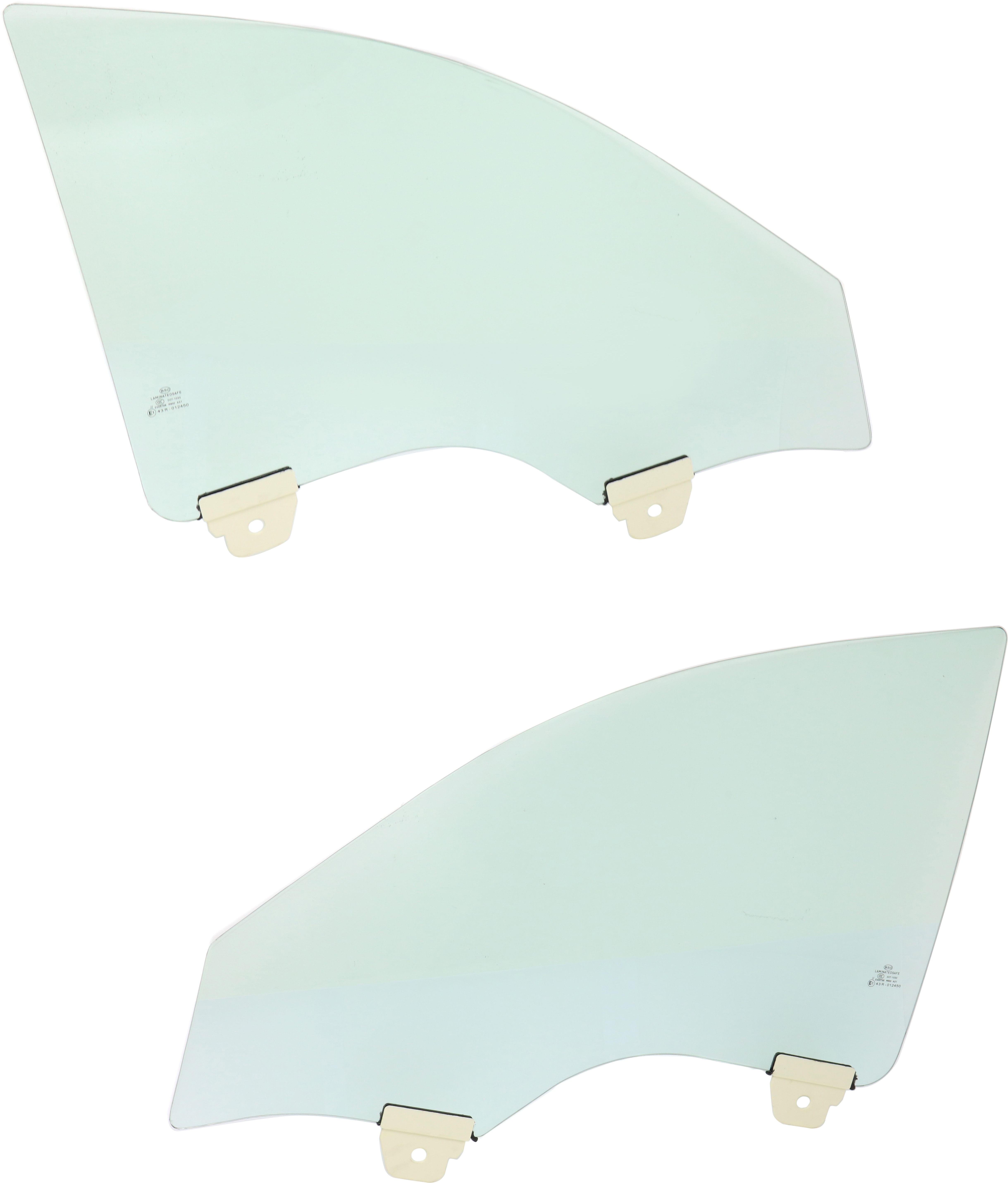 AM CHEVY MALIBU 13-16 FRONT DOOR GLASS RH AND LH No Tint w Clips 8th Gen SKU SET REPC480157 OEM 22893155 DD12469GTYN 23151654