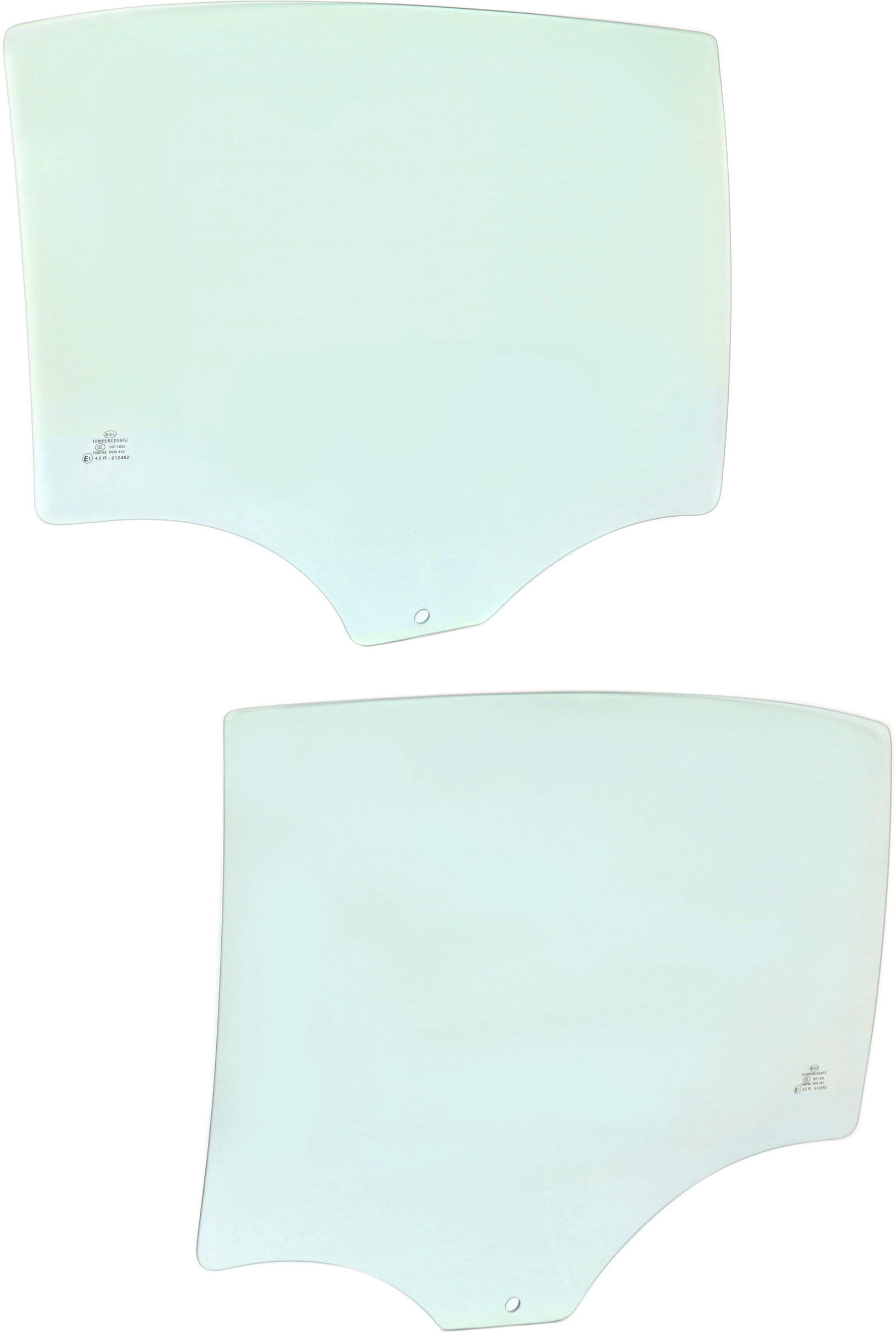 AM MALIBU 04-08 REAR DOOR GLASS RH and LH Green Tint Sedan SKU SET REPC481313 OEM 22627168 DD10488GTNN 22627169