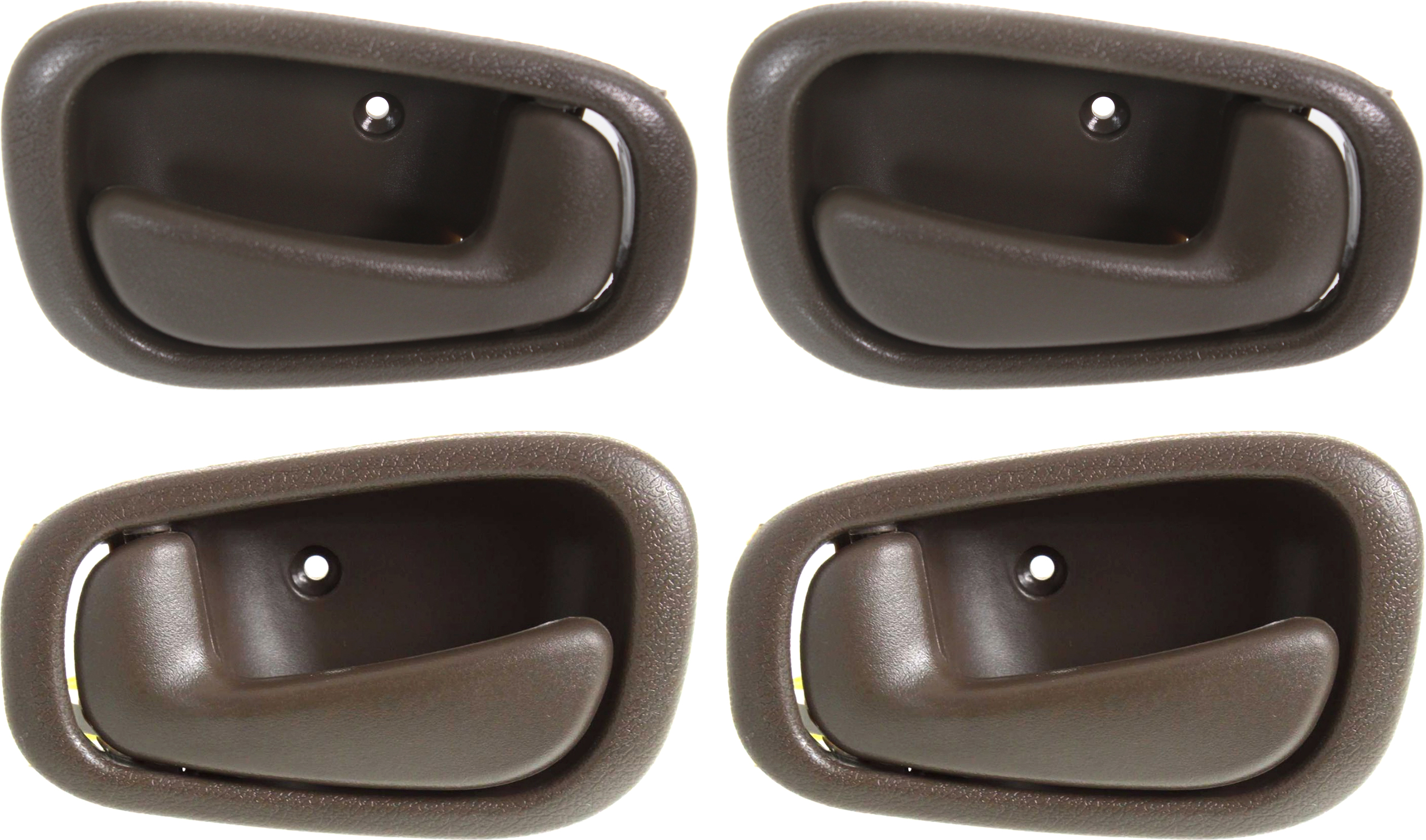 AM COROLLA PRIZM 98-02 INTERIOR DOOR HANDLE Set of 4 Front and Rear RH and LH Brown Manual Lock w o Lock Hole SKU SET REPC491303-4 Partslink GM1553103 GM1552103 OEM 94857489-94857491
