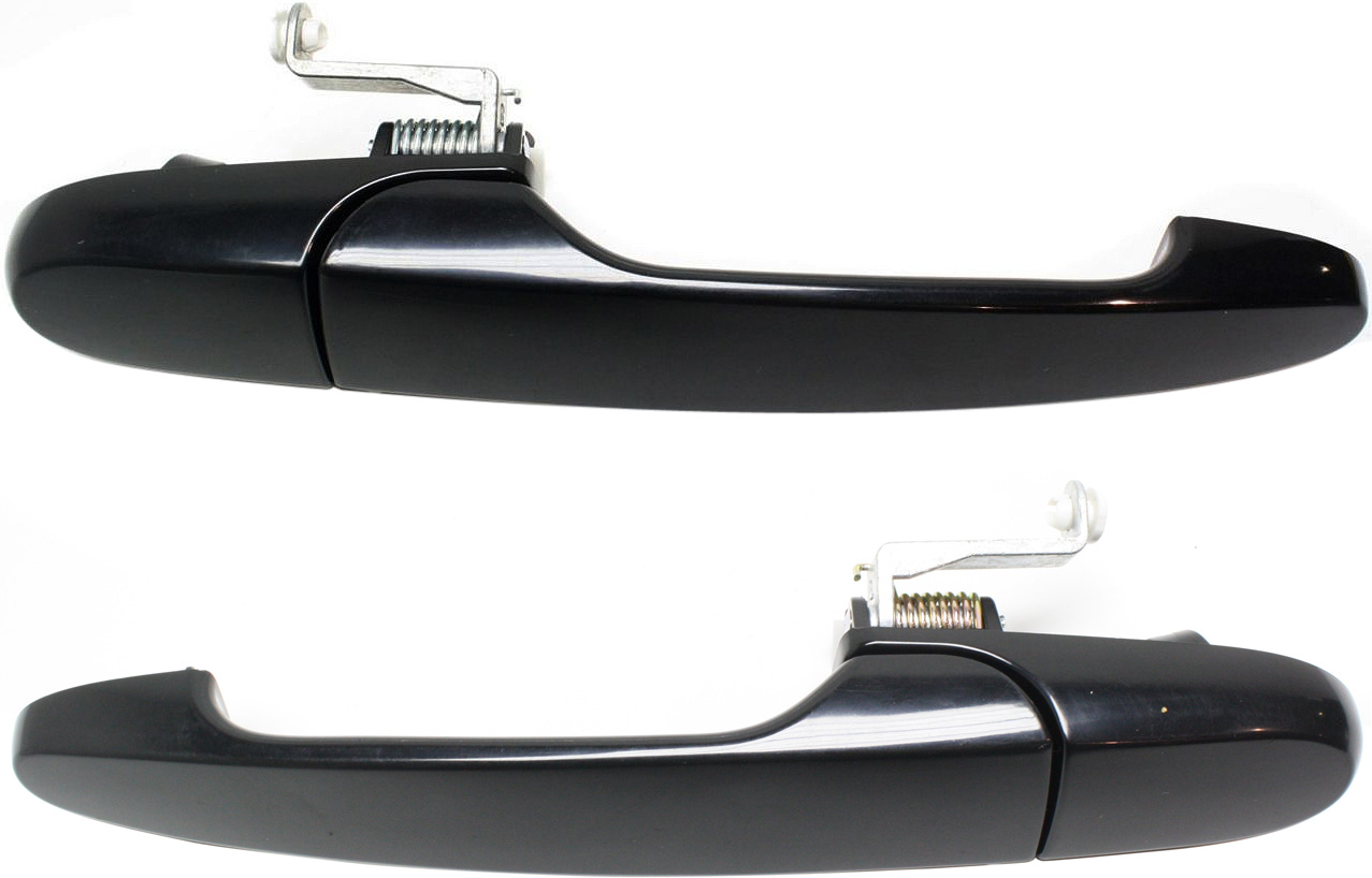 AM COBALT 05-10 REAR DOOR HANDLE RH and LH Outside Smth Black Vertical Screw w Long Hardware SKU SET REPC491337 Partslink GM1521133 GM1520133 OEM 15803536-15803547