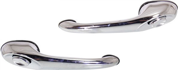 AM PT CRUISER 01-10 REAR DOOR HANDLE RH and LH Outside Chrome SKU SET REPC491537 Partslink CH1521133 CH1520133 OEM 4724914AE 4724915AE