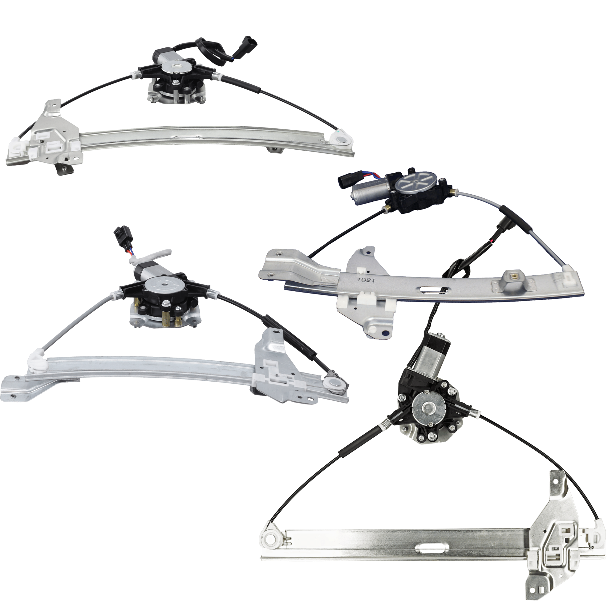AM IMPALA 06-13 IMPALA LIMITED 14-16 FRONT AND REAR WINDOW REGULATOR RH AND LH Power w Motor SKU SET REPC491705-4 Partslink GM1350157 GM1351157 GM1550117 GM1551117 OEM 22894021-22894022-23336824-233