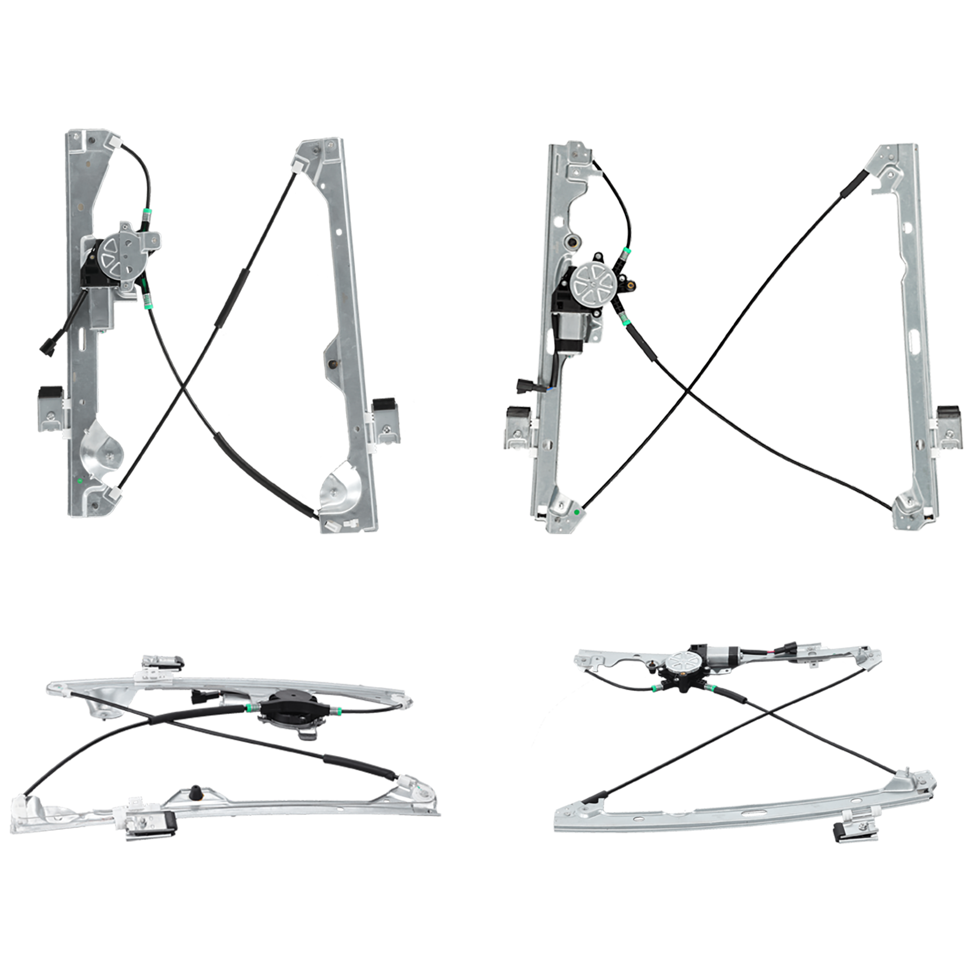 AM SILVERADO 1500-07-13-2500 HD 3500 HD 07-14 FRONT AND REAR WINDOW REGULATOR RH AND LH Power w Motor Excludes 2007 Classic SKU SET REPC491707-4 Partslink GM1350162 GM1351162 GM1550129 GM1551129 OEM 20945138-20945139-20945140-209