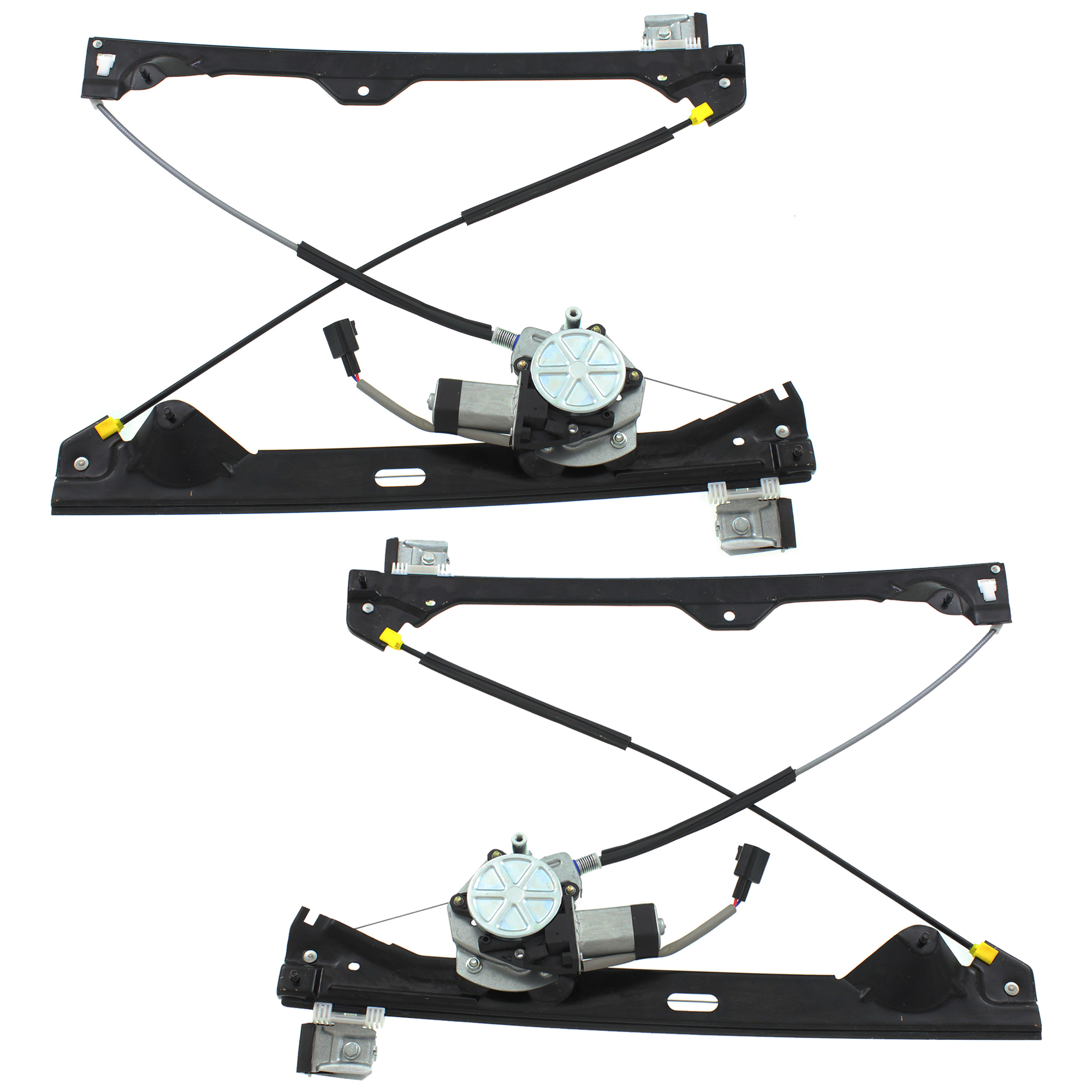 AM SILVERADO SIERRA 1500-07-13-2500-3500 HD 07-14 REAR WINDOW REGULATOR RH AND LH Power w Motor Crew Cab Fits 2007 Non Classic SKU SET REPC491707 Partslink GM1551129 GM1550129 OEM 20945141-20945140