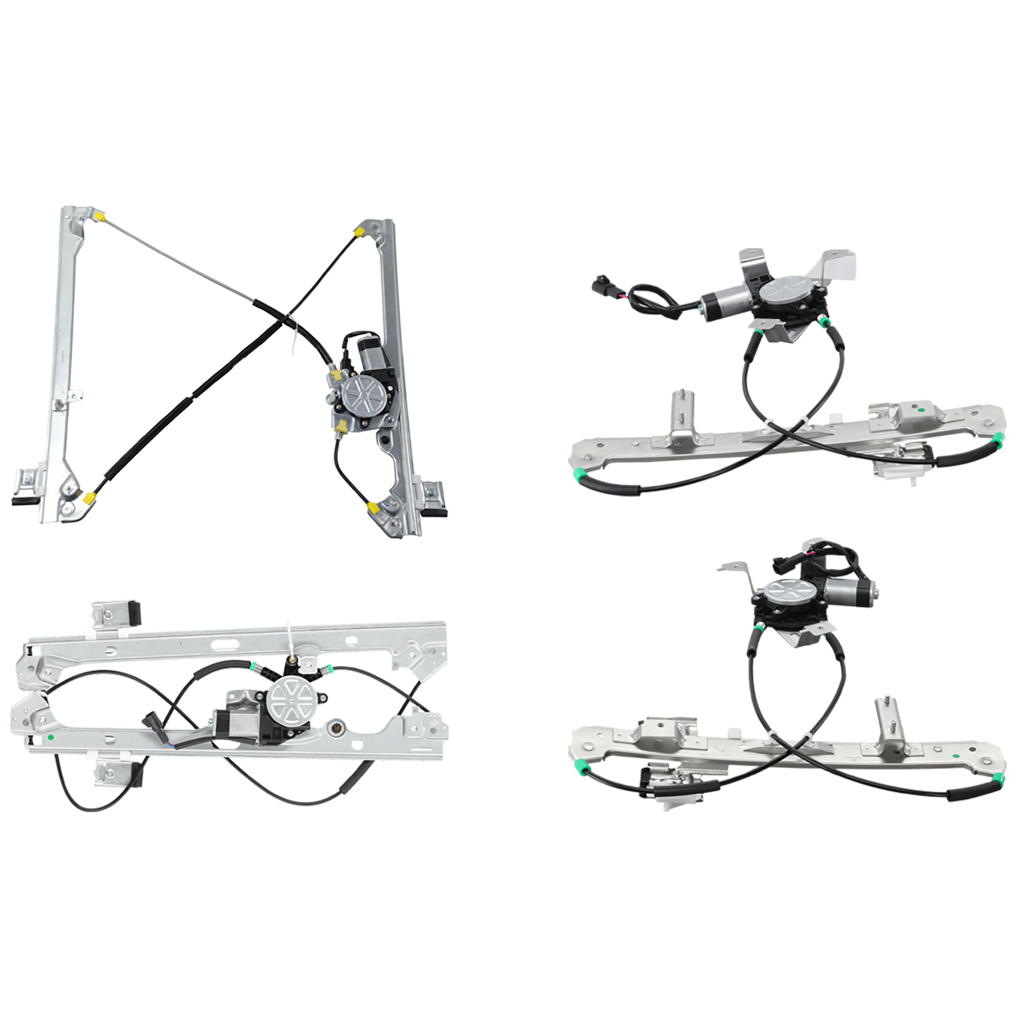 AM ESCALADE 02-06 TAHOE YUKON 00-06 FRONT AND REAR WINDOW REGULATOR RH AND LH Power w Motor SKU SET REPC491717-4 Partslink GM1350110 GM1351110 GM1550151 GM1551151 OEM 19120846-19120847-19260050 PFM