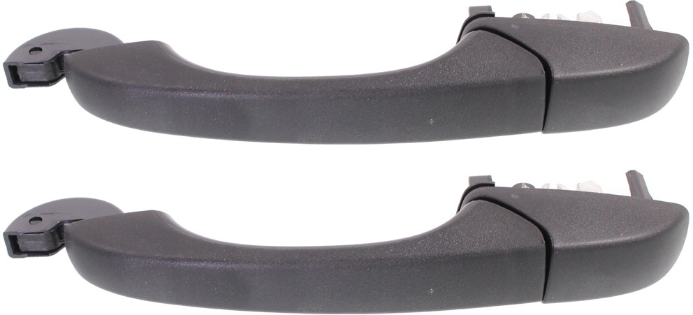 AM GRAND CARAVAN 08-19 REAR DOOR HANDLE RH ANDLH Outside Side Sliding Door Txtrd Blk w o Key Hole SKU SET REPC494701-2 Partslink CH1513104 OEM 4589712AC