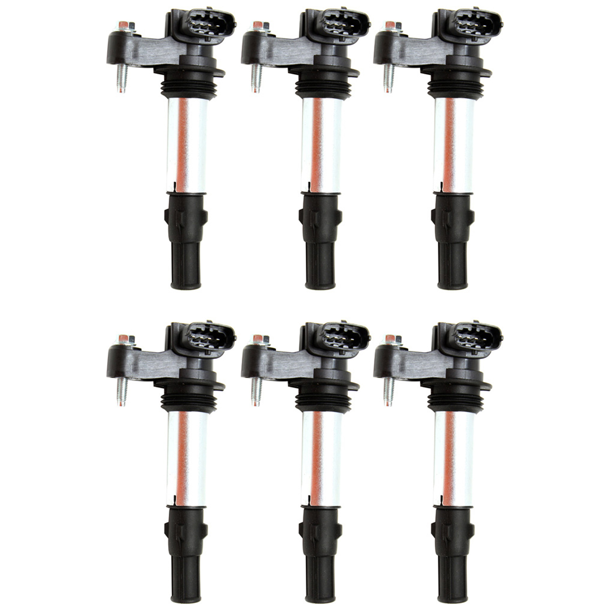 AM CTS 04-09 IGNITION COIL Set of 6-12V 4 Male Terminal and Blade Terminal Type Female Connector SKU SET REPC504611-6