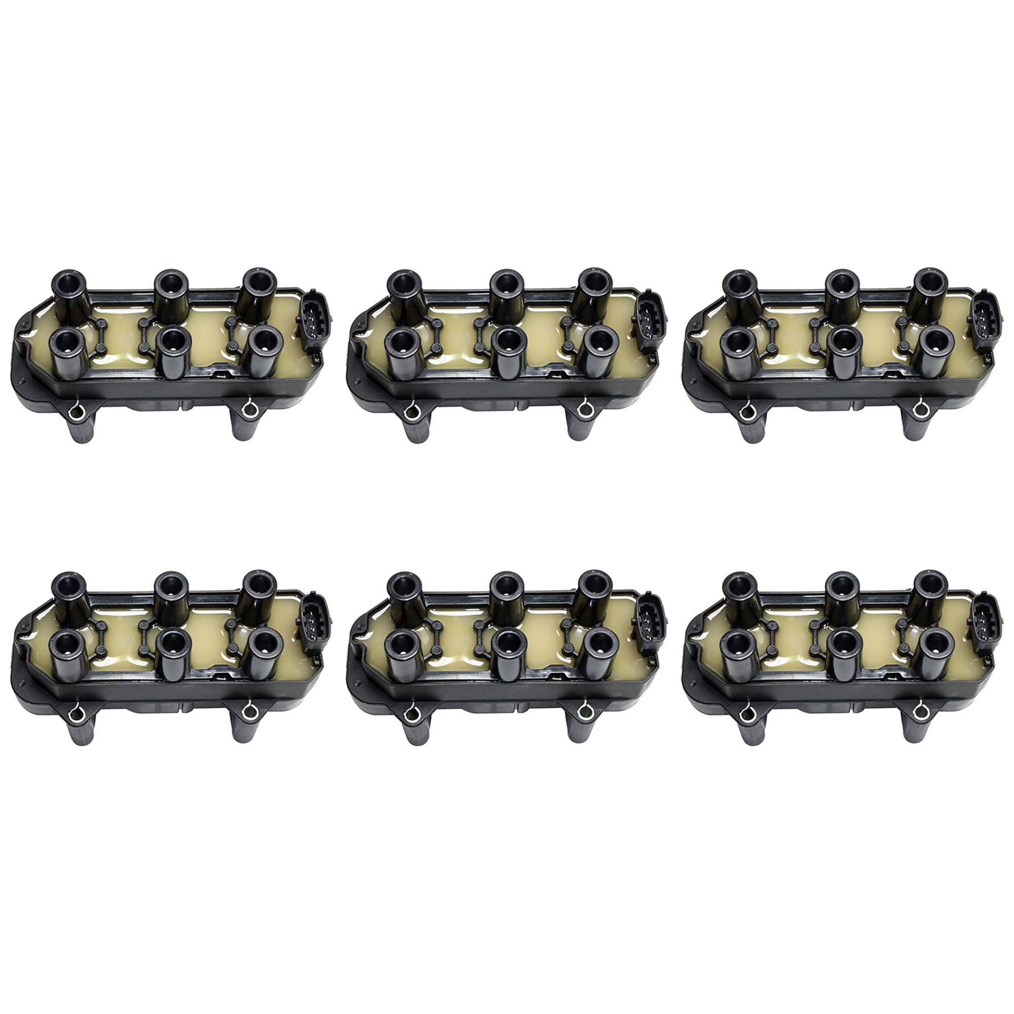 AM CATERA 97-98 IGNITION COIL Set of 6-12 Volts Blade Type 4 Male Terminals SKU SET REPC504614-6