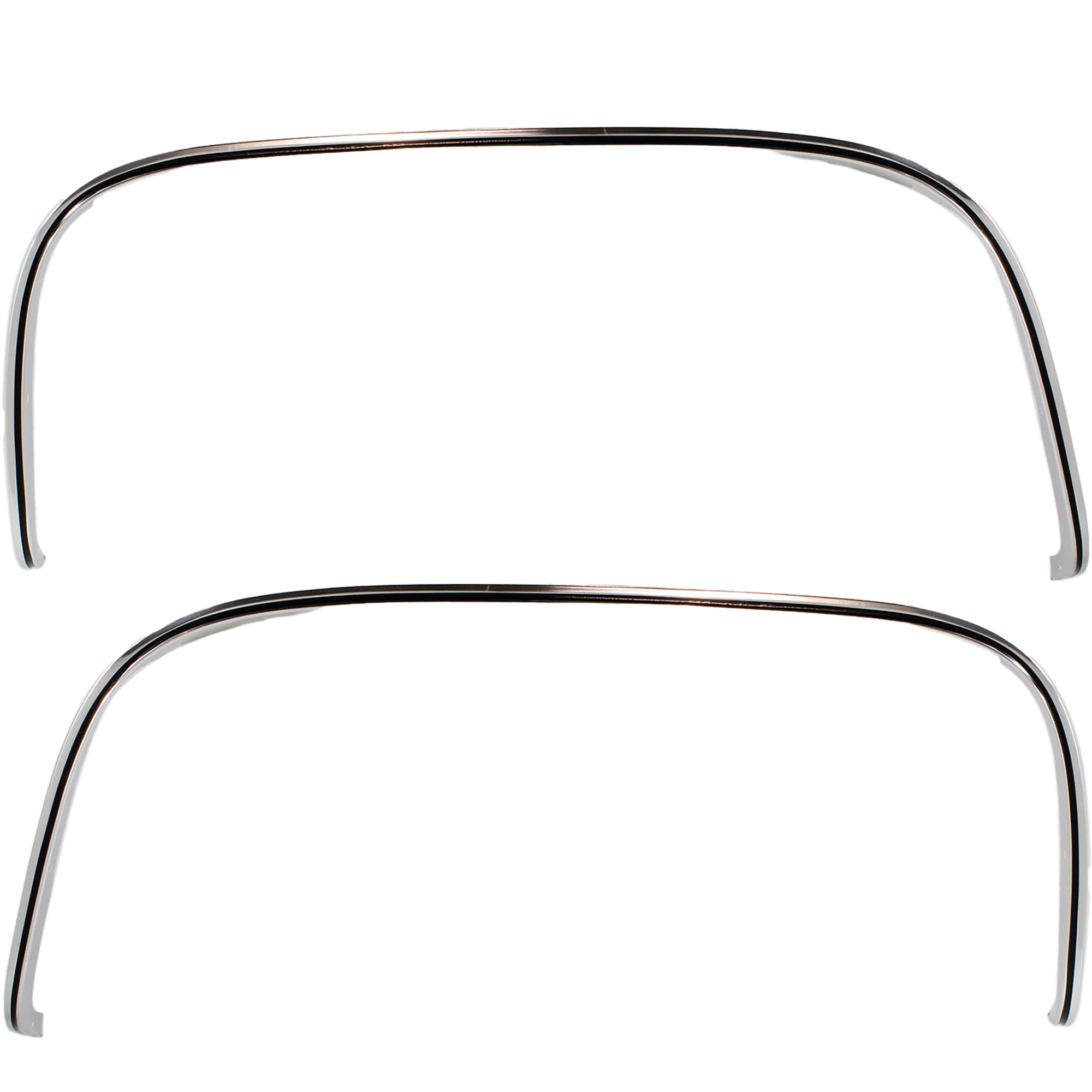 AM C K FULL SIZE PICKUP 88-02 REAR WHEEL OPENING MOLDING RH AND LH Chrome Plastic C K Pickup Fleetside SKU SET REPC553905 Partslink GM1790106 GM1791105 OEM 15546459-15546460