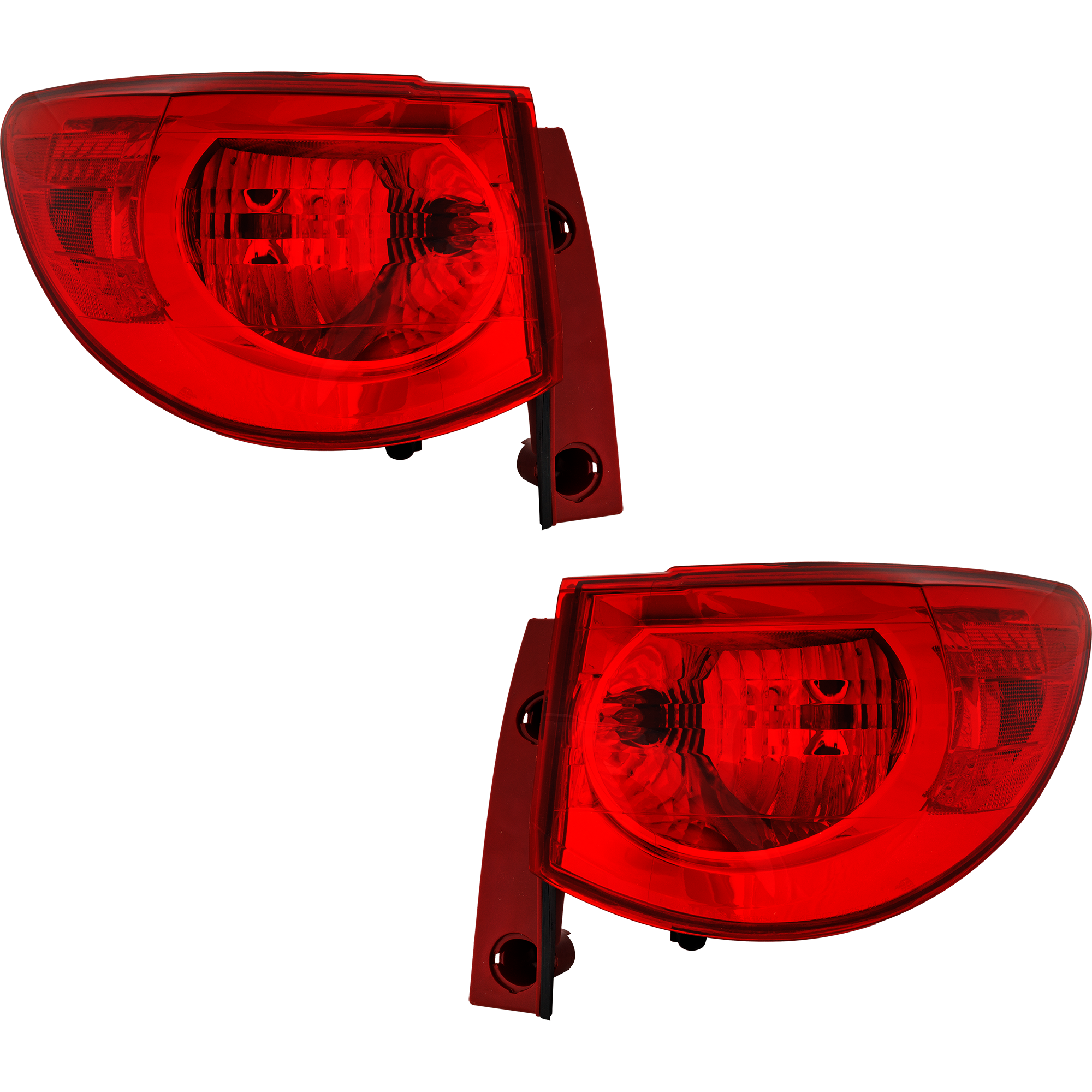 AM TRAVERSE 09-12 TAIL LAMP RH AND LH Outer Assembly Red Lens SKU SET REPC730123 Partslink GM2801238 GM2800238 OEM 15912686-15912687