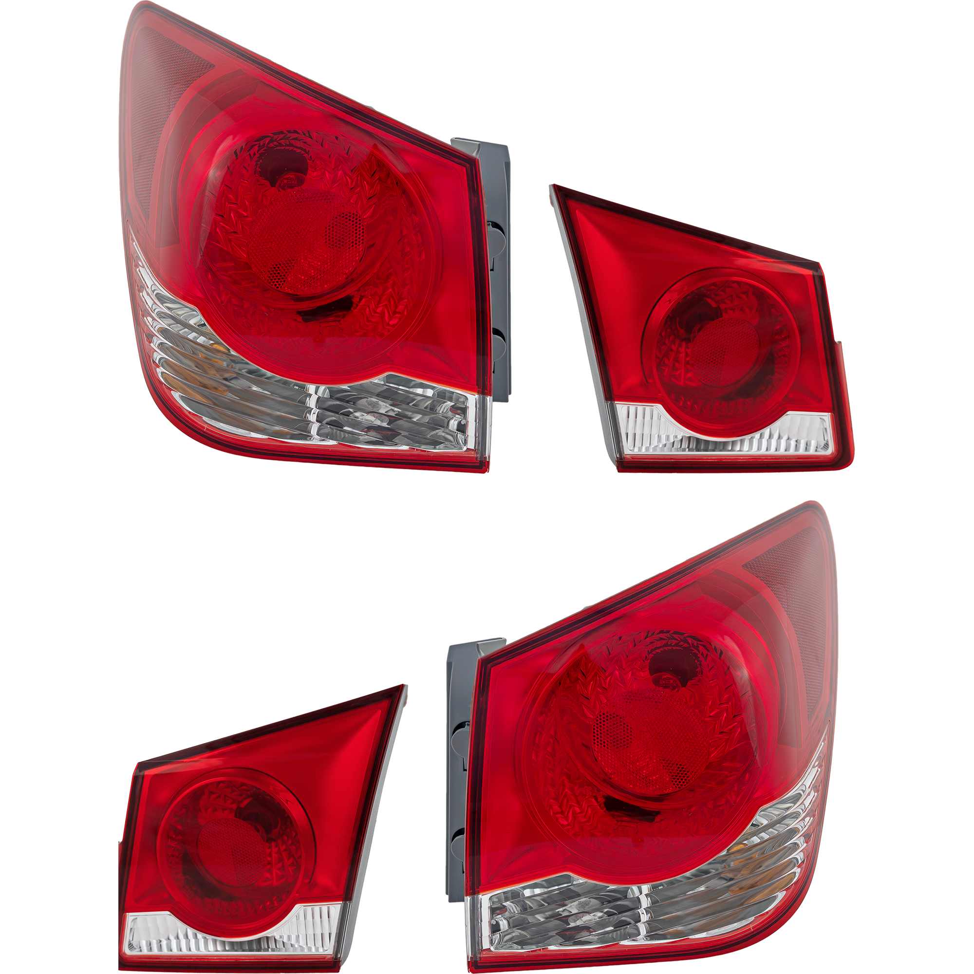 AM CRUZE 11-15 CRUZE LIMITED 16-16 TAIL LAMP RH AND LH Inner and Outer Assembly SKU SET REPC730161-4 Partslink GM2805107 GM2804107 GM2803102 GM2802102 OEM 94540777-94540776-95389372-953