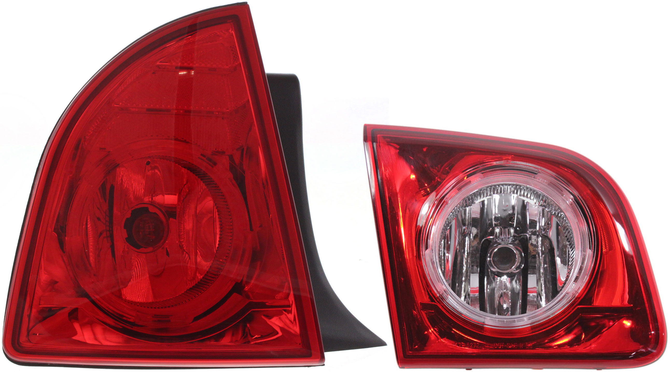 AM MALIBU 08-12 TAIL LAMP LH Inner and Outer Set of 2 Assembly Hybrid LS LT Models SKU SET REPC731302-2 Partslink GM2882109 GM2800224 OEM 15271120-20914363