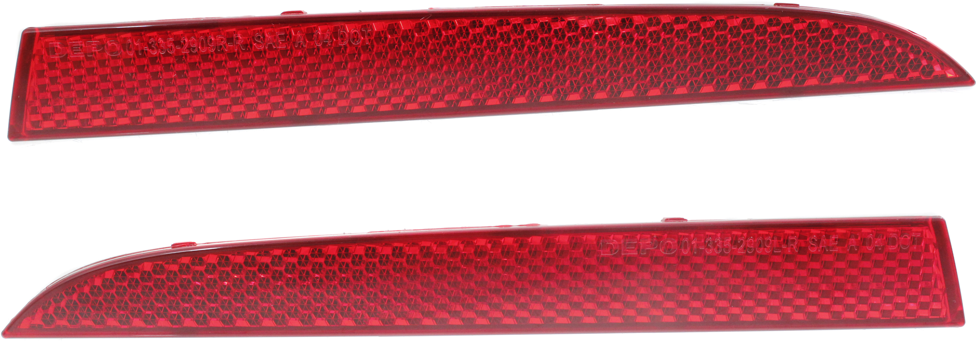AM G8-08-09 ATS 13-19 REAR BUMPER REFLECTOR RH AND LH CAPA SKU SET REPC734907Q Partslink GM1185112C GM1184112C OEM 92282552-92282553