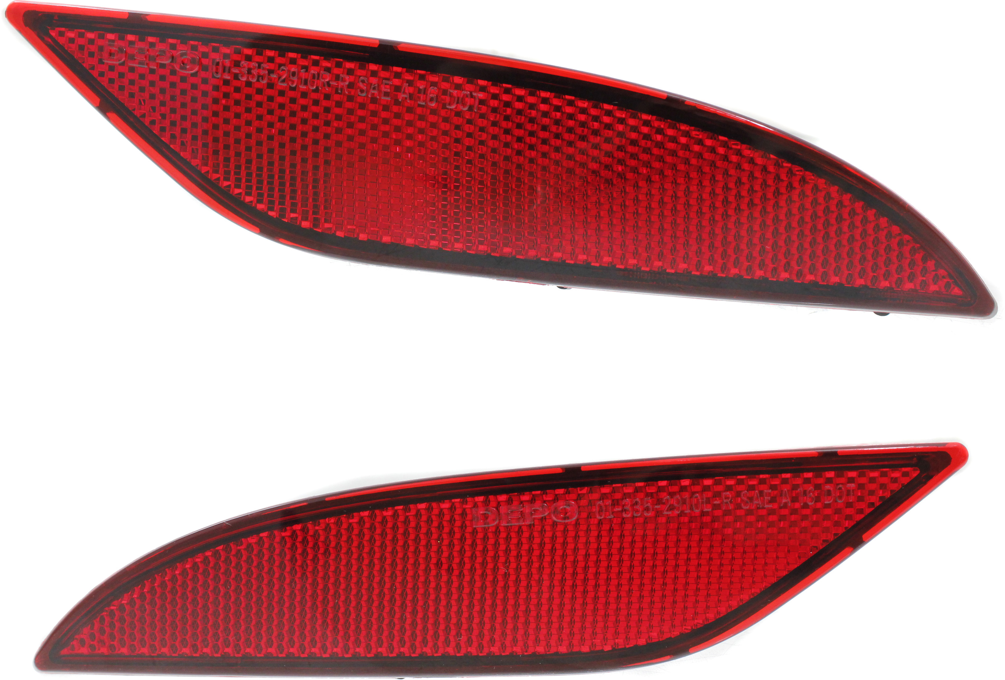 AM MALIBU 16-23 REAR BUMPER REFLECTOR RH AND LH SKU SET REPC734909 Partslink GM1185113 GM1184113 OEM 23174490-23174489