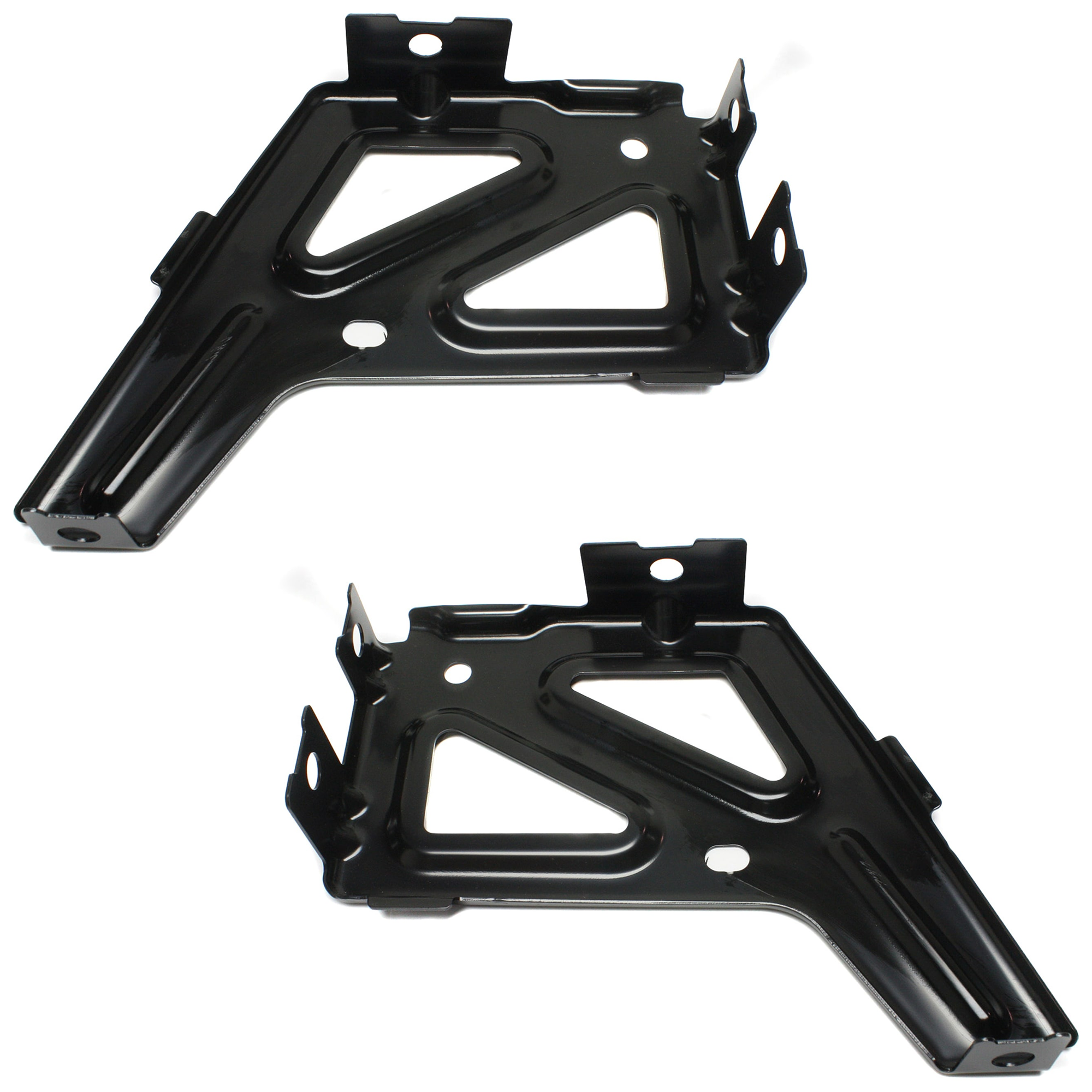 AM SILVERADO SIERRA 1500-14-19 REAR BUMPER BRACKET RH AND LH Impact Bar Black Steel w o Corner Step Includes 19 Silverado 1500 LD 19 Sierra 1500 Limited CAPA SKU SET REPC762731Q Partslink GM1167128C GM1166128C OEM 23108160-23108159
