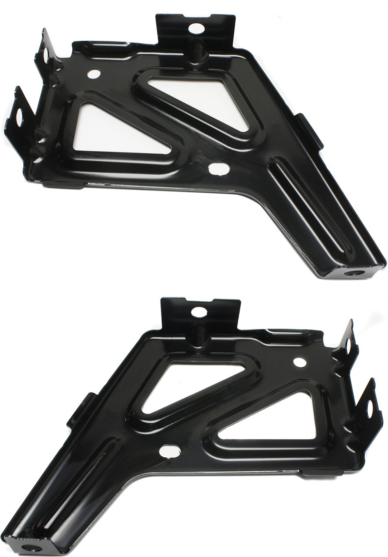 AM SILVERADO SIERRA 1500-14-19 REAR BUMPER BRACKET RH AND LH Impact Bar Black Steel w o Corner Step 3rd Gen. SKU SET REPC762731 Partslink GM1167128 GM1166128 OEM 23108160-23108159