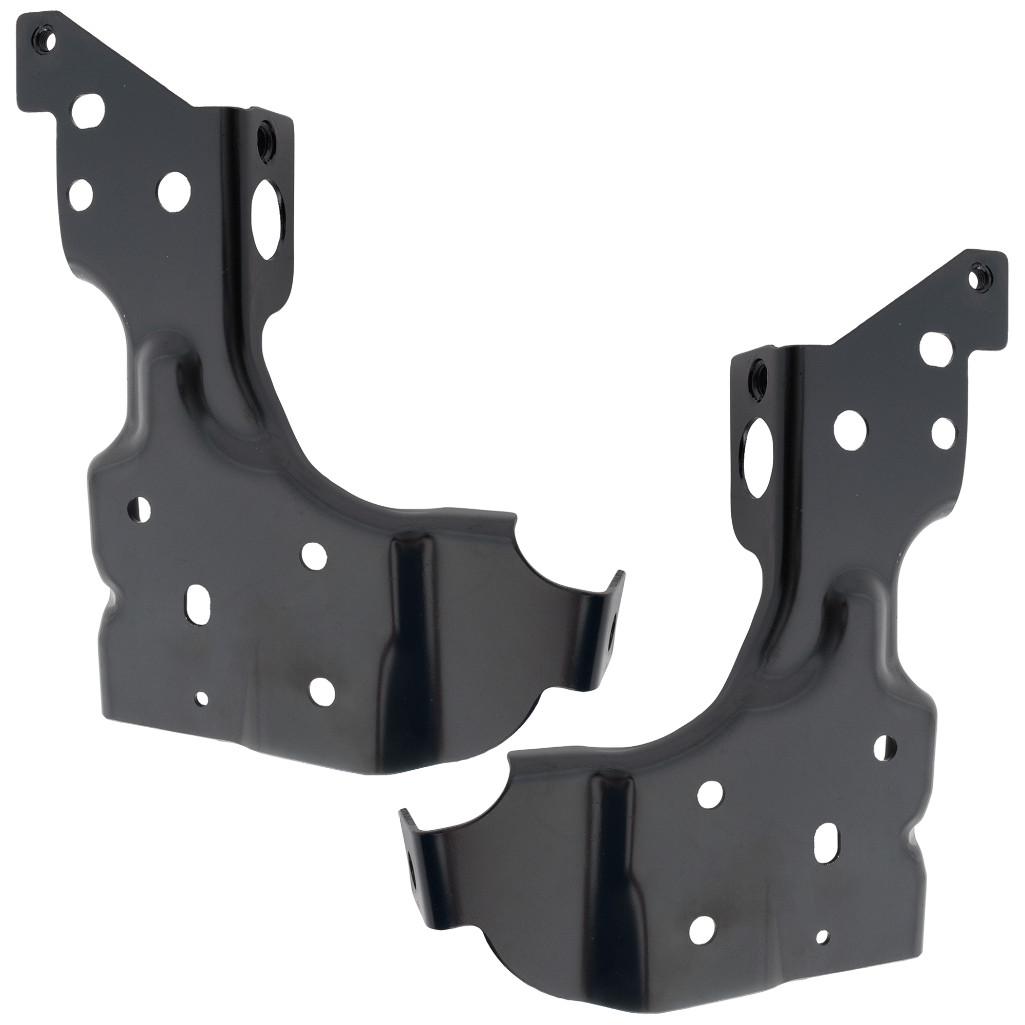 AM SILVERADO SIERRA 1500-14-19 REAR BUMPER BRACKET RH AND LH Mounting Bracket Black Steel w or w o Corner Step Includes 19 Silverado 1500 LD 19 Sierra 1500 Limited SKU SET REPC762733Q Partslink GM1163105C GM1162105C OEM 23108155-23108154