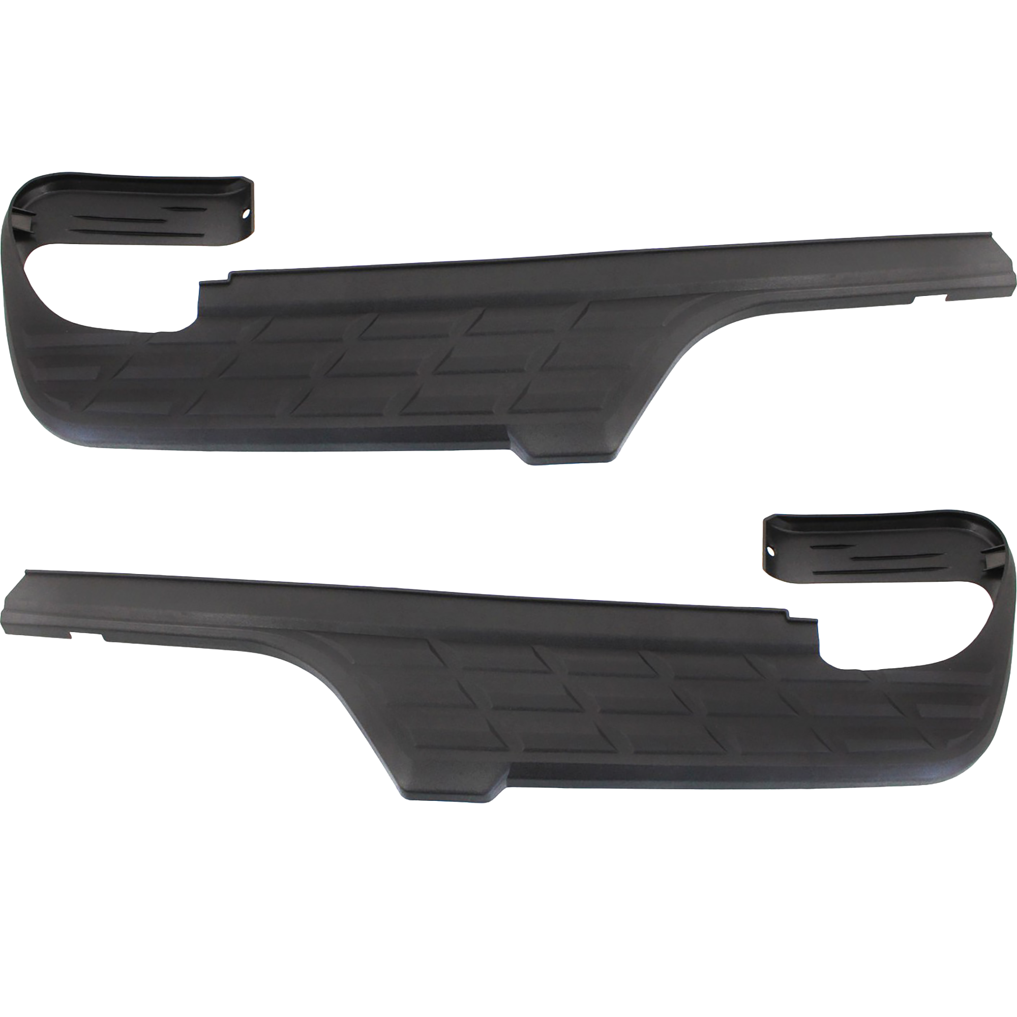 AM SILVERADO 1500-07-13 REAR BUMPER STEP PAD RH AND LH Outer Black Excludes 2007 Classic SKU SET REPC764903 Partslink GM1191124 GM1191125 OEM 15284313-15284314