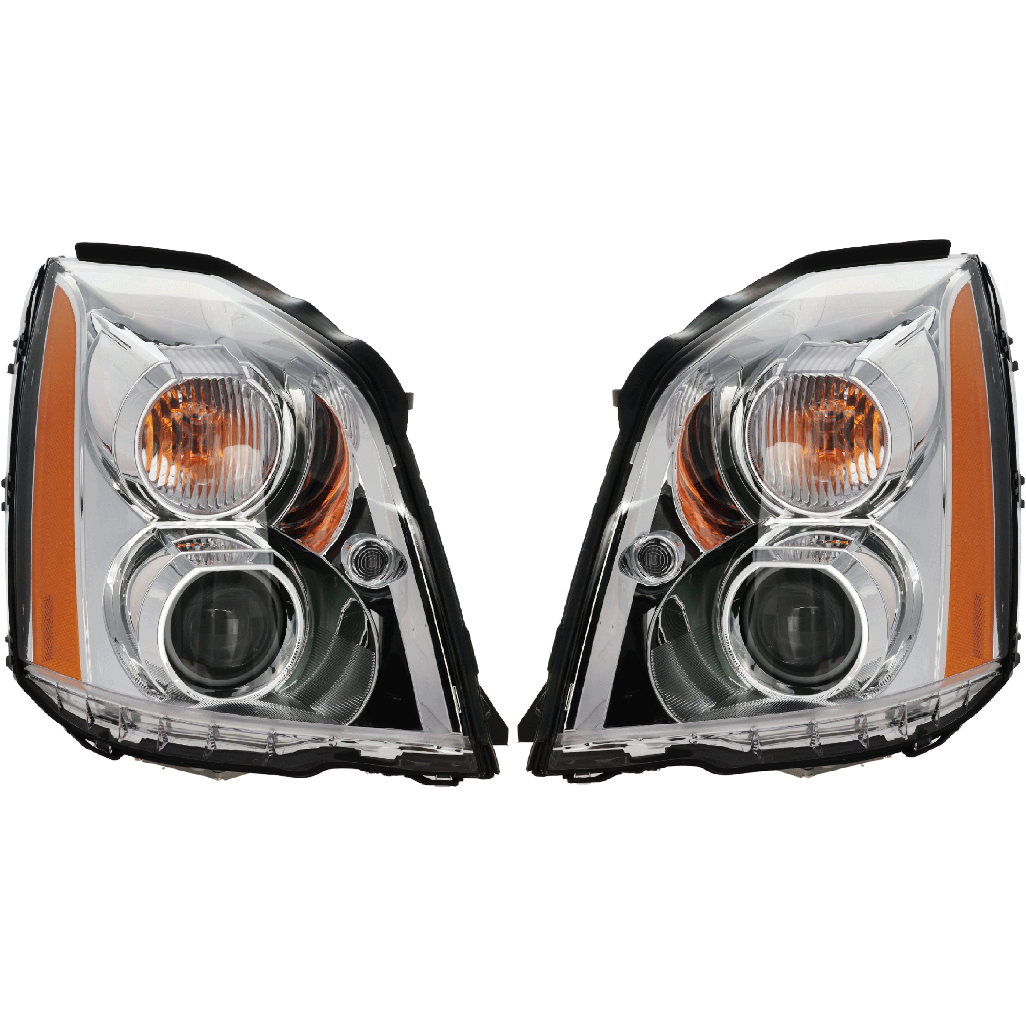 AM DTS 06-11 HEAD LAMP RH AND LH Lens and Housing HID Xenon w o HID Kit SKU SET REPCD100101 Partslink GM2502275 GM2503275 OEM 20861481-20861482