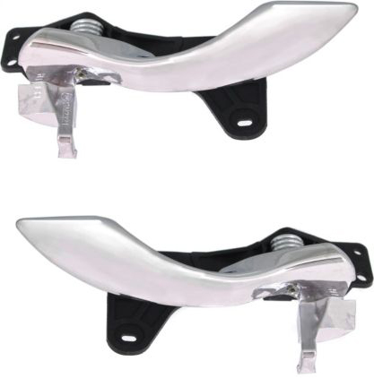 AM DEVILLE 00-05 FRONT OR REAR INTERIOR DOOR HANDLE RH AND LH Chrome Lever + Black Base SKU SET REPCD462103 Partslink GM1353164 GM1352164 OEM 25705254-25705255