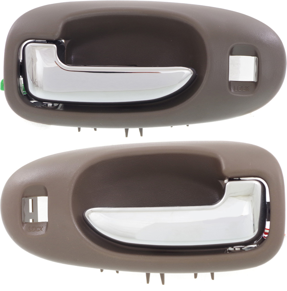 AM SEBRING 01-06 INTERIOR FRONT DOOR HANDLE RH LH Set of 2 Sedan Gray Taupe w Chrome lever SKU SET REPCH462137
