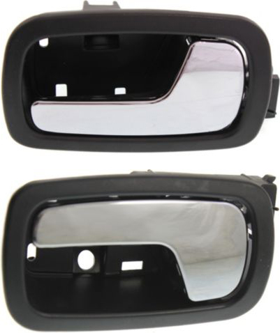 AM COBALT 05-10 G5-07-09 FRONT INTERIOR DOOR HANDLE RH AND LH Chrome Lever with Black Bezel SKU SET REPCV462101 Partslink GM1353166 GM1352166 OEM 22722754-22722755