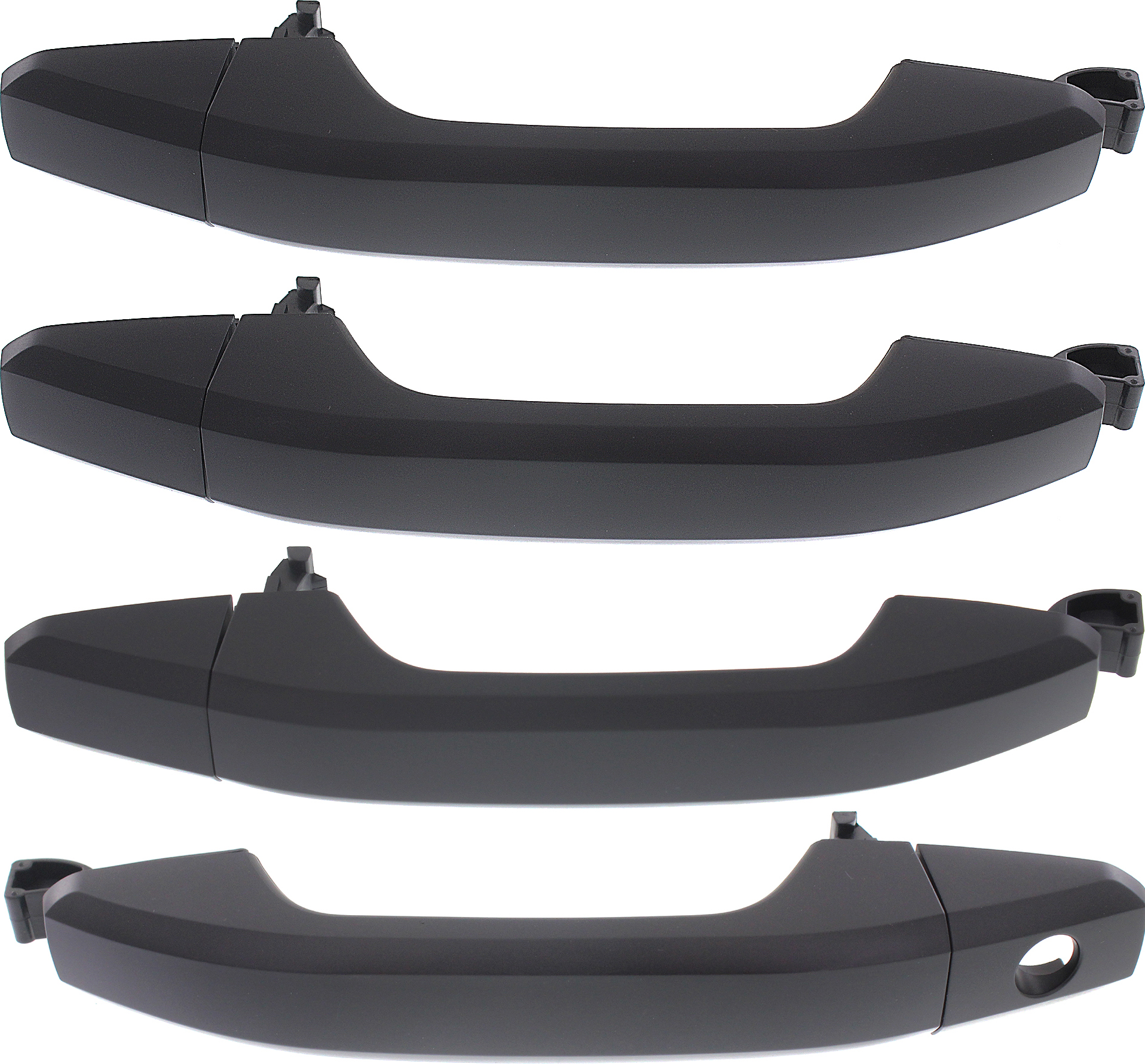 AM SILVERADO SIERRA 14-22 SUBURBAN 15-20 FRONT AND REAR EXTERIOR DOOR HANDLE RH AND LH Primed Black Handle+Cover SKU SET REPCV462125-4 Partslink GM1520150 GM1310193 OEM 13534897-13583889-13585748-135