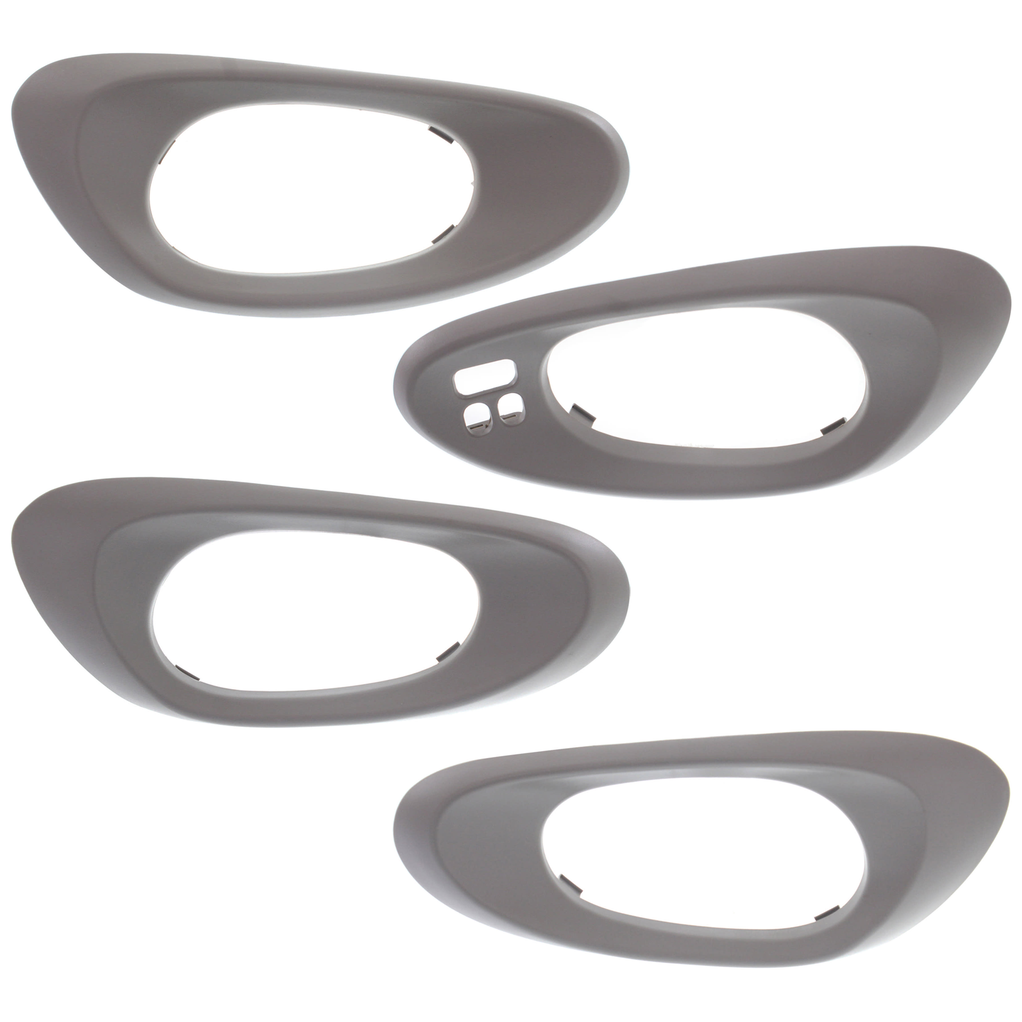 AM TRAILBLAZER 02-09 FRONT AND REAR DOOR HANDLE CASE RH AND LH Set of 4 Interior Textured Gray Bezel Only SKU SET REPCV462167-4A OEM 25894585-25894586-25894591-258