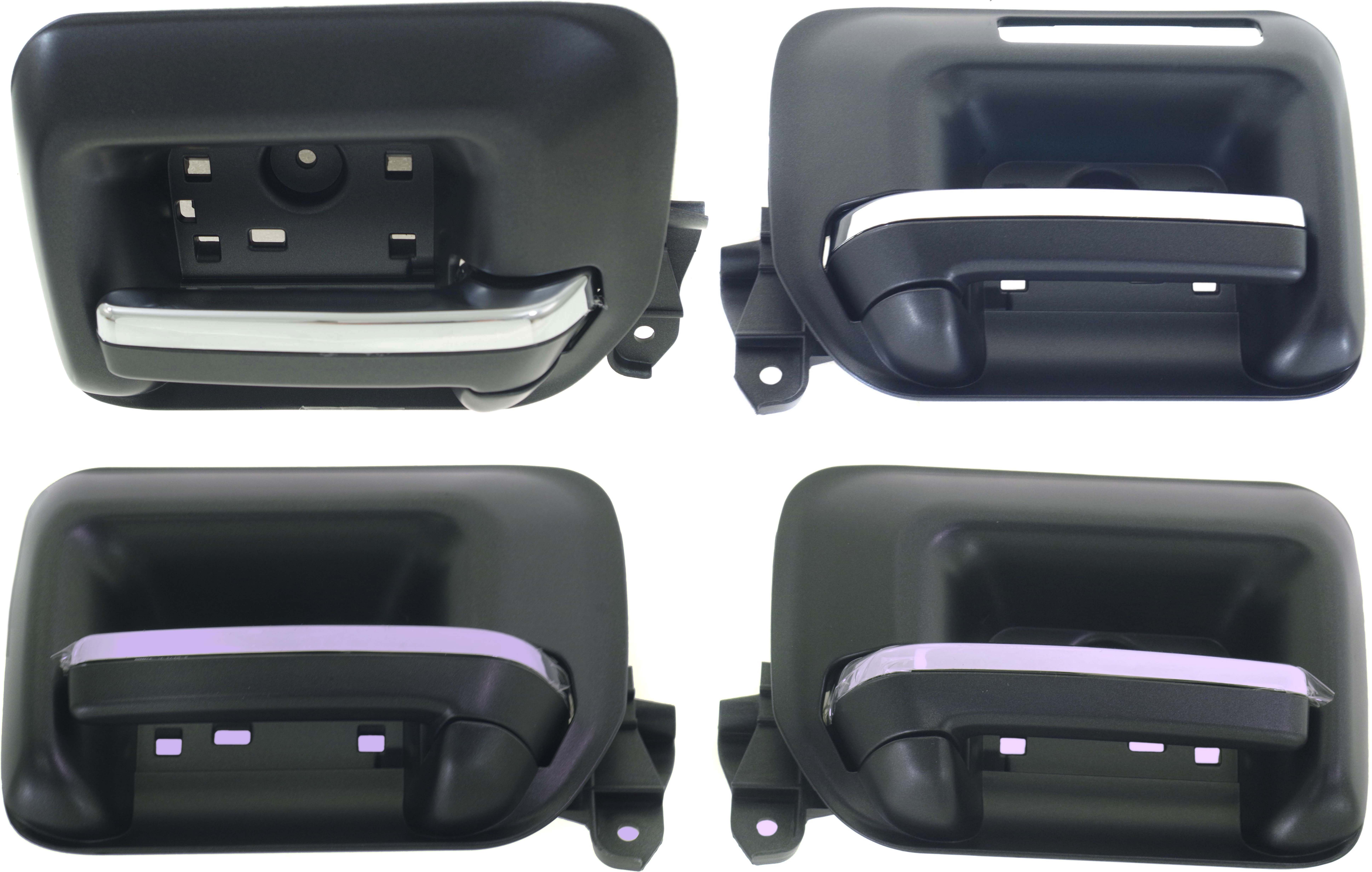 AM SILVERADO SIERRA 14-22 FRONT AND REAR INTERIOR DOOR HANDLE RH AND LH Blk w Chrome Insert SKU SET REPCV462325-4 OEM 231-422-882-314-228-000-000-000-000