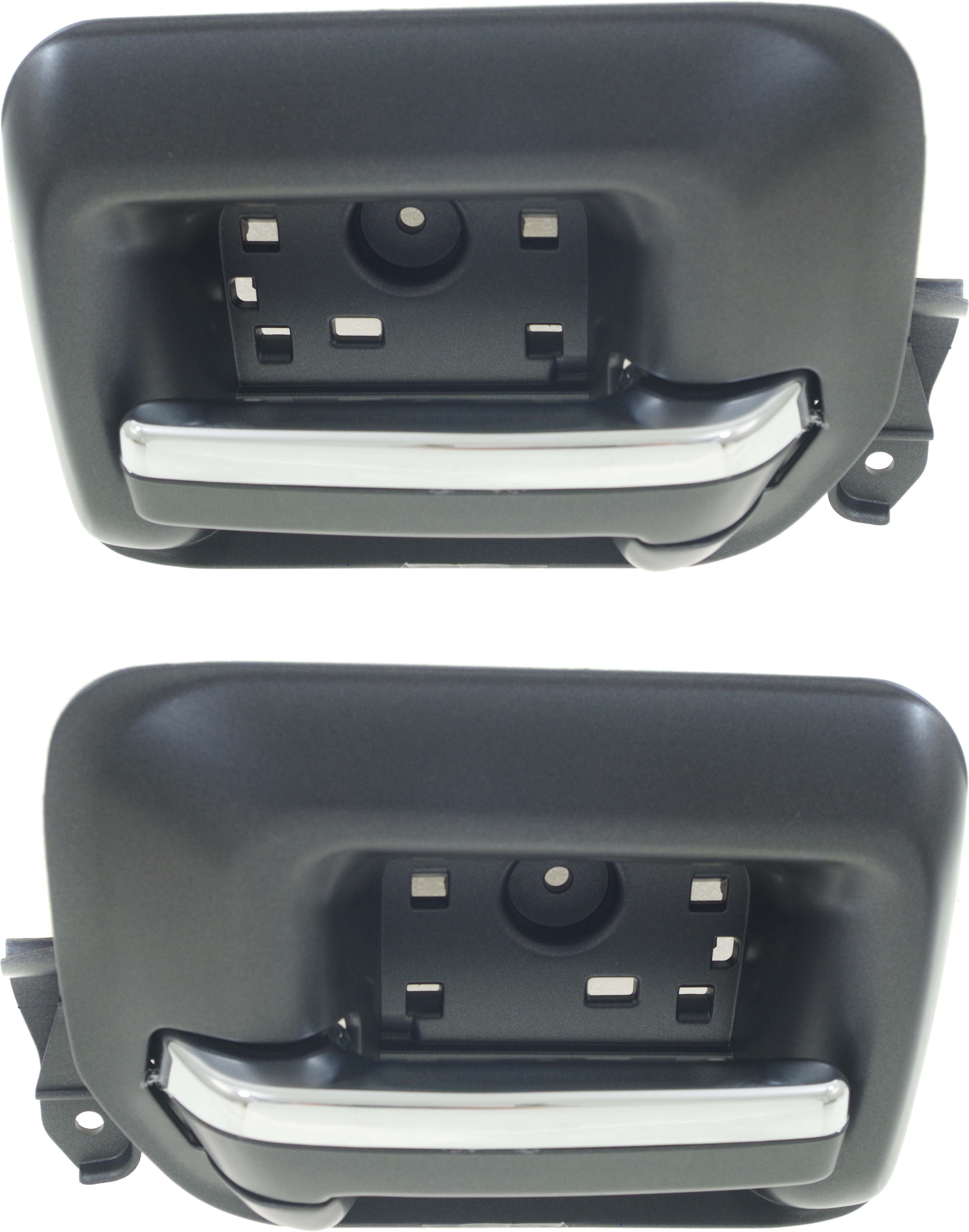 AM SILVERADO SIERRA 14-22 FRONT INTERIOR DOOR HANDLE RH AND LH Inside Black w Chrome Insert SKU SET REPCV462325 OEM 23142288-23142287