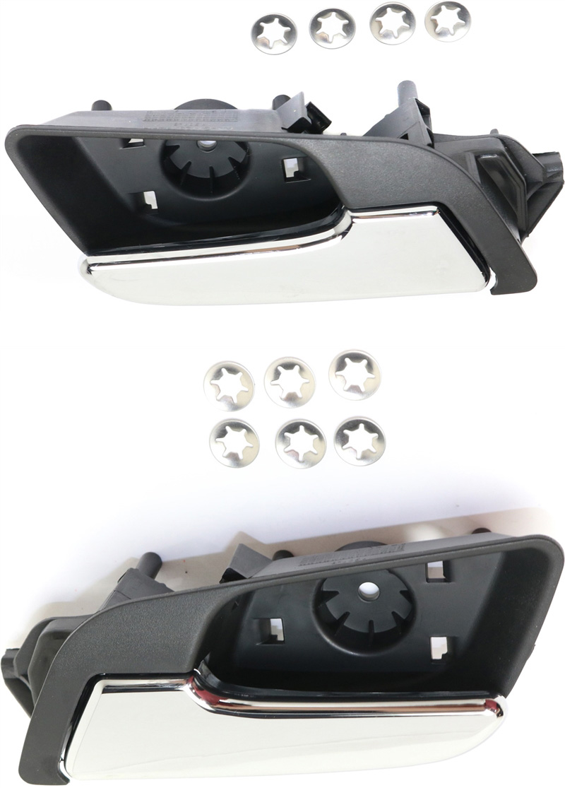 AM EQUINOX TERRAIN 10-17 FRONT DOOR HANDLE RH AND LH Inside Chrome Lever+Black Housing Plastic =REAR SKU SET REPCV462335 OEM 25998532-20853824-20883051-427