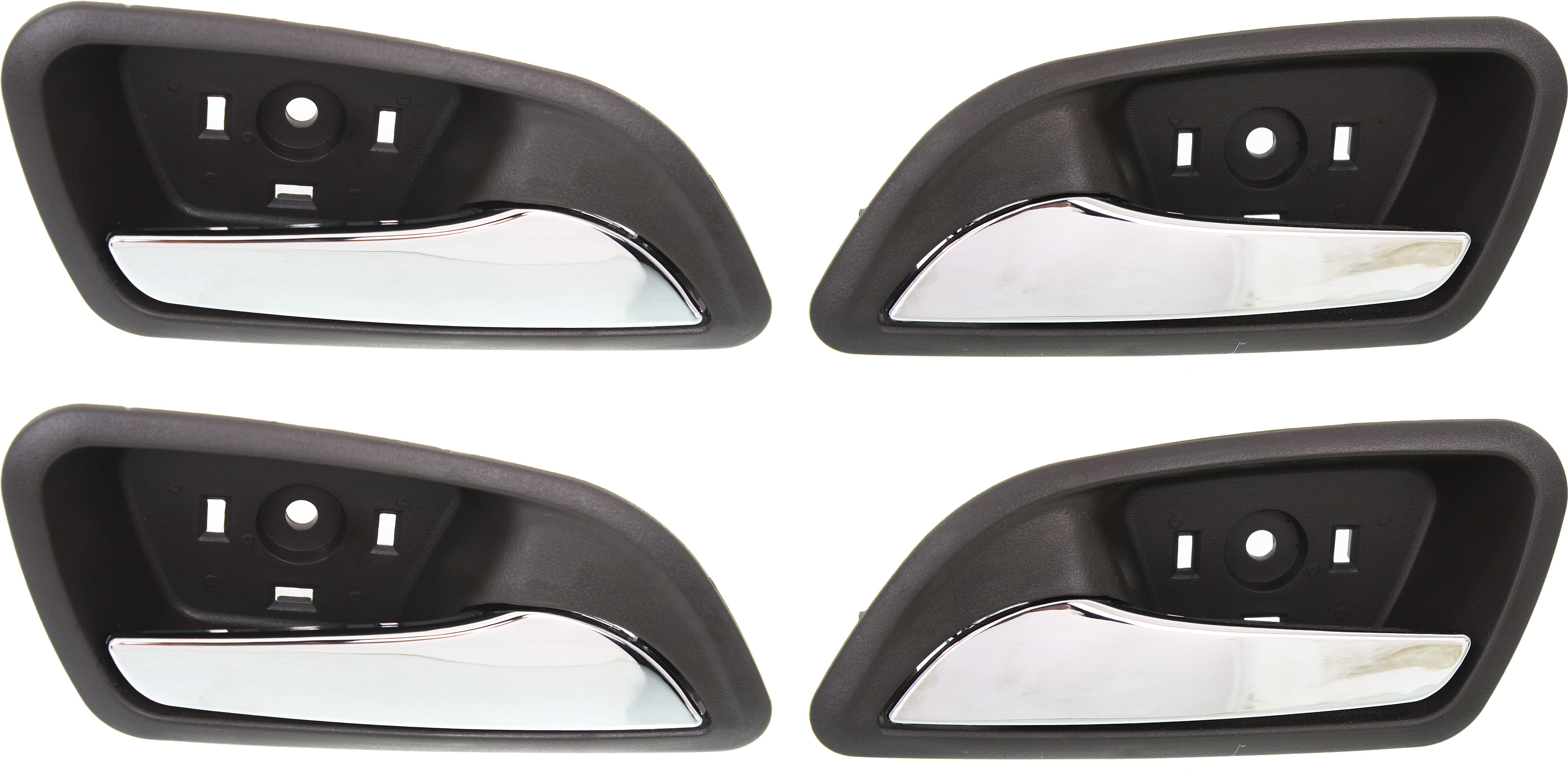 AM CRUZE 11-15 CRUZE LIMITED 16-16 FRONT AND REAR INTERIOR DOOR HANDLE RH AND LH Chrome Lever+Brown Housing Cocoa Plastic SKU SET REPCV462351-4 OEM 95213024-95213023