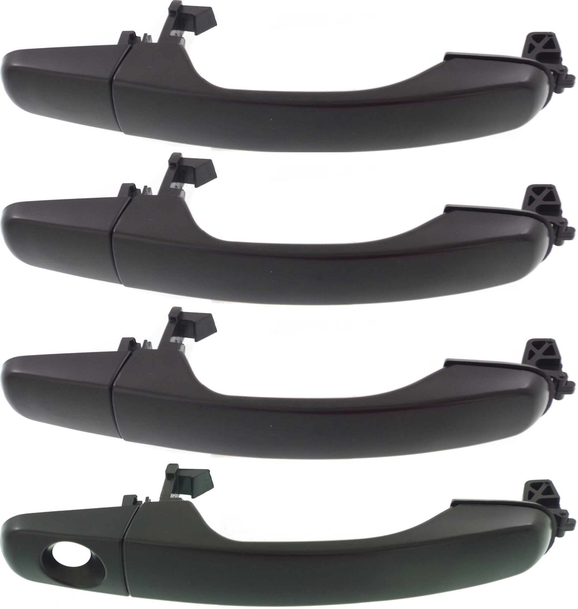 AM ACADIA 07-17 ENCLAVE 08-17 FRONT AND REAR EXTERIOR DOOR HANDLE RH AND LH Prmd Blk SKU SET REPCV462373-4 Partslink FDH010157 OEM 15916608-15916609-22867552-159