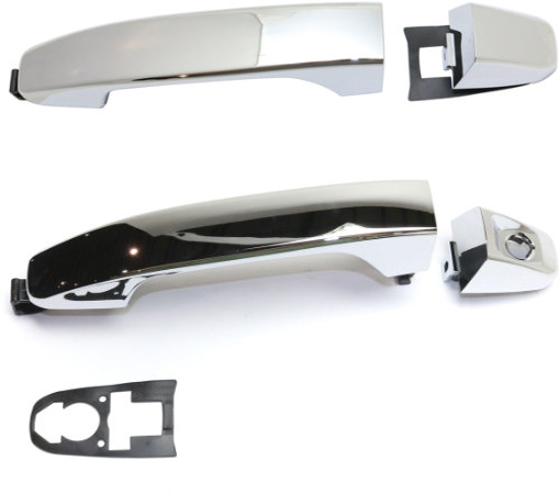 AM CANYON COLORADO 15-22 FRONT EXTERIOR DOOR HANDLE SET RH and LH Outside All Chrome Handle+Cover+Gasket US Type SKU SET REPCV462375 OEM 23251707-23251671