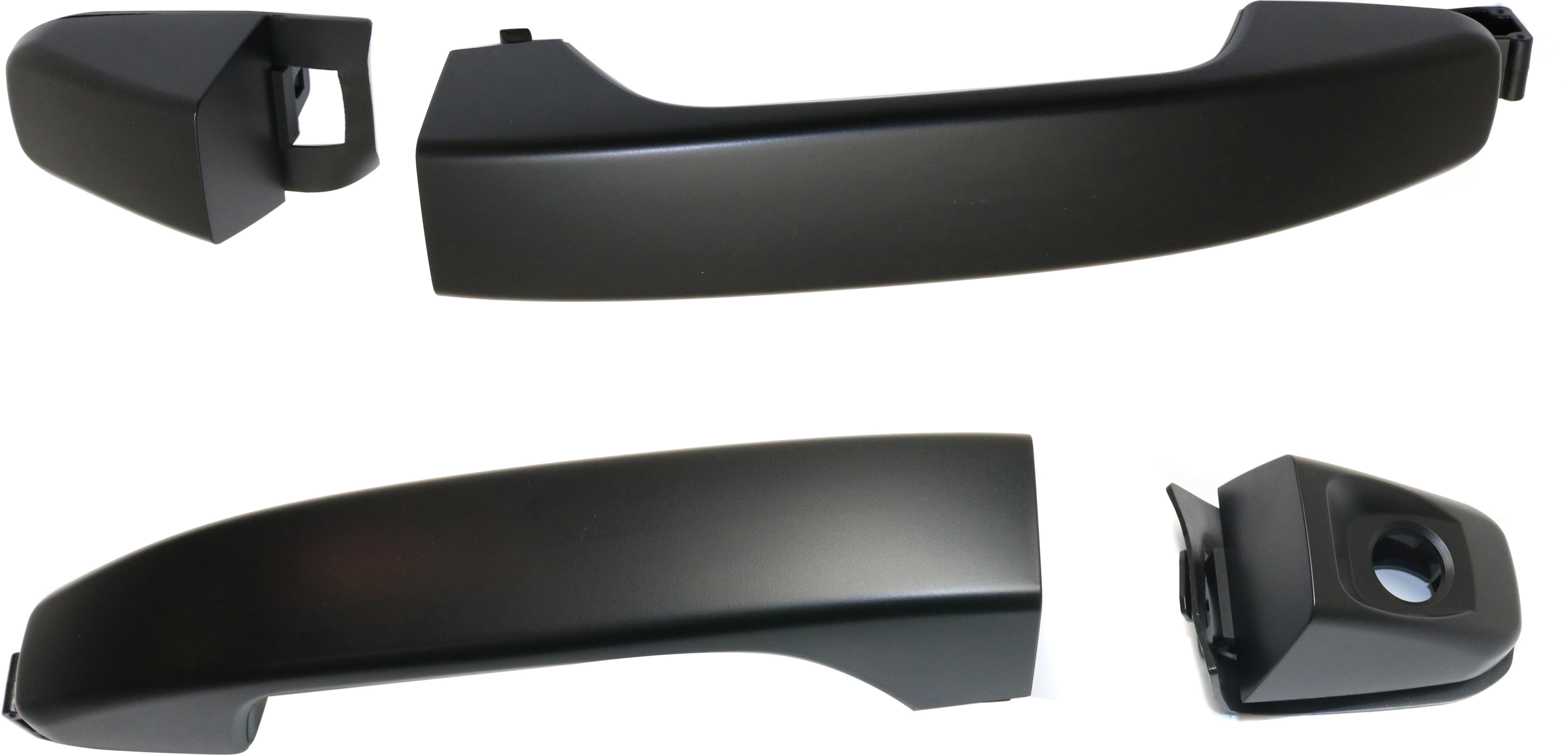 AM CANYON COLORADO 15-22 FRONT EXTERIOR DOOR HANDLE SET RH and LH Outside Smooth Black Handle+Cover+Gasket US Type SKU SET REPCV462377 OEM 23253821-13578681