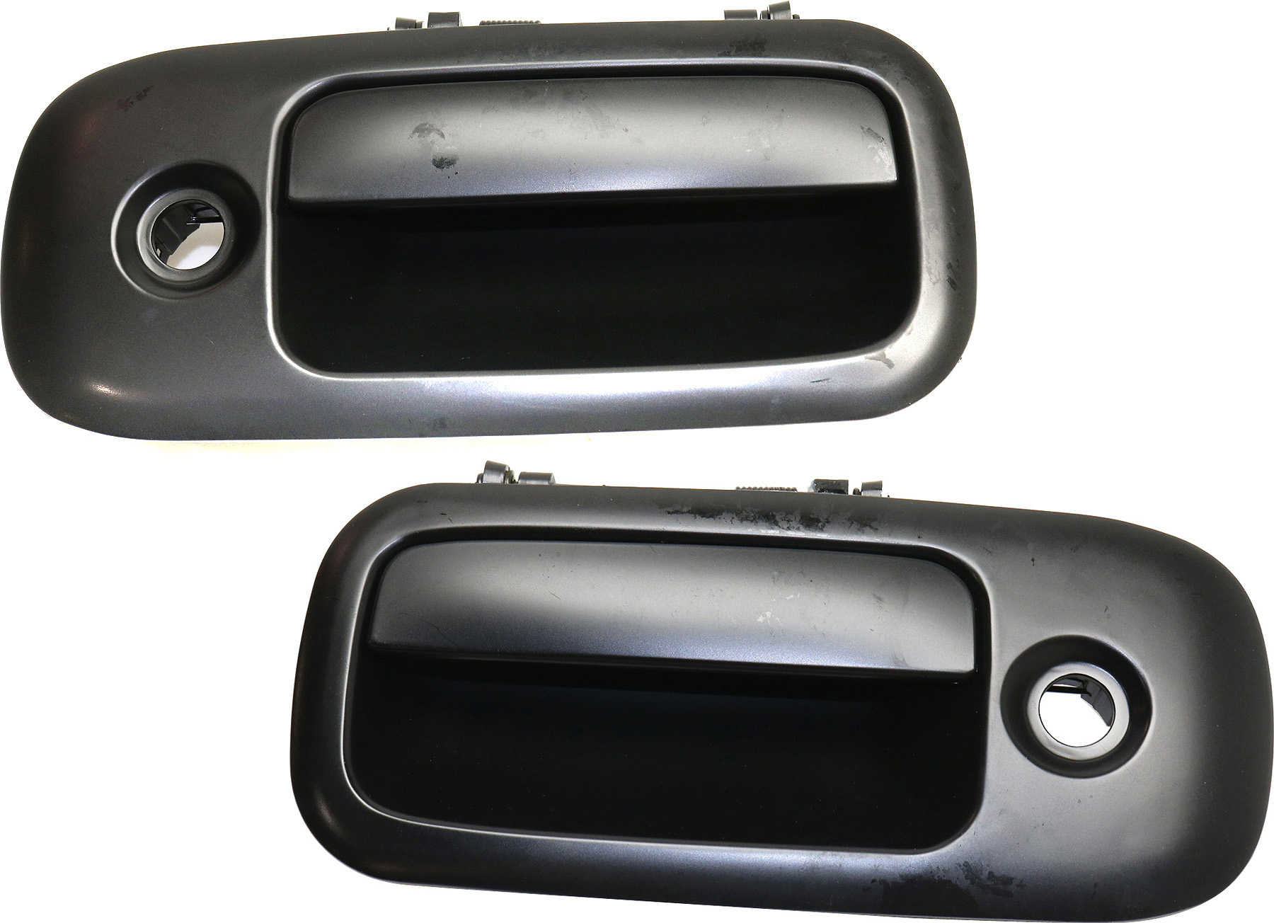 AM EXPRESS SAVANA VAN 10-21 FRONT EXTERIOR DOOR HANDLE RH AND LH Smooth Black SKU SET REPCV462381 Partslink GM1311196 GM1310196 OEM 25989399 PFM 25989398 PFM