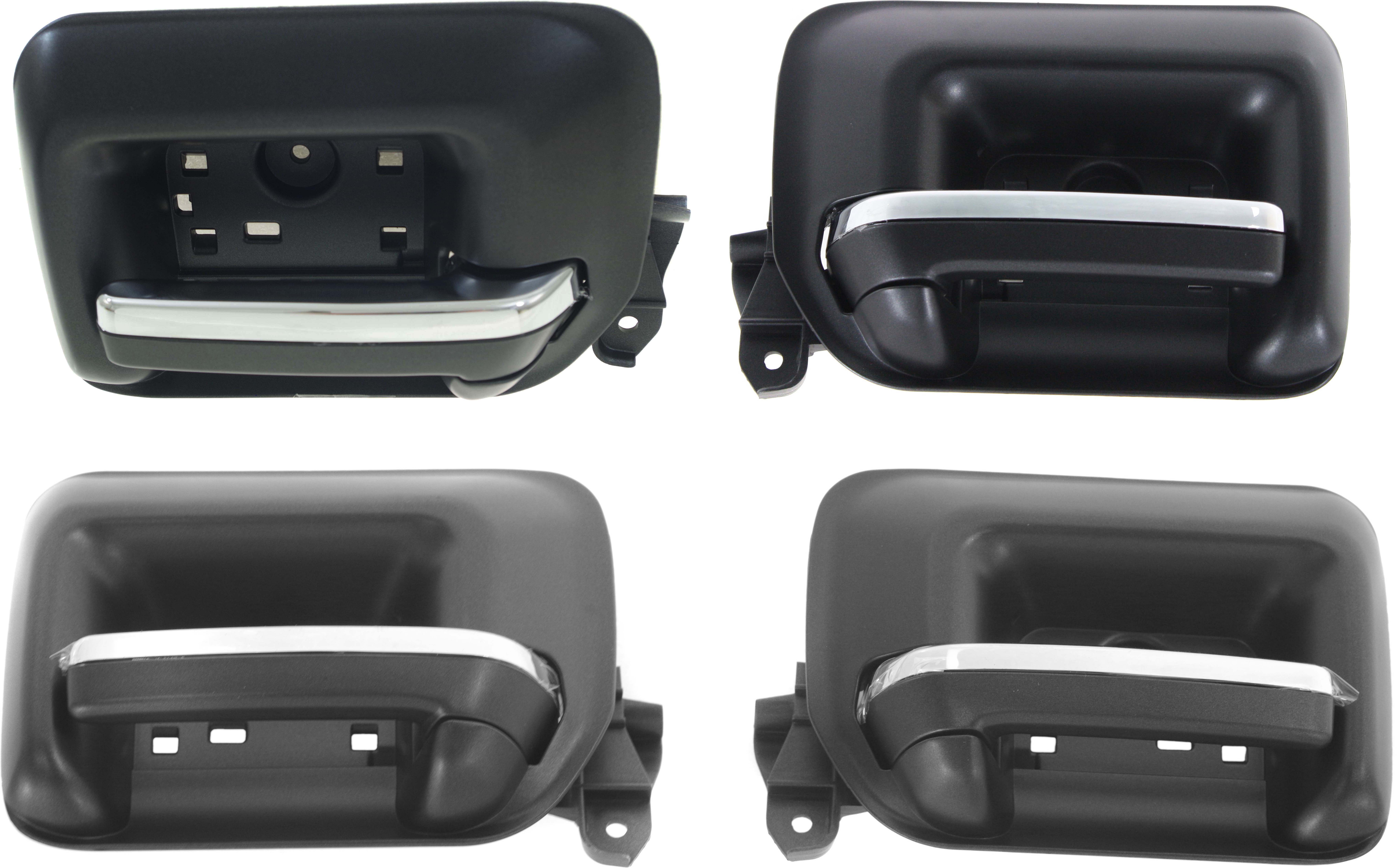 AM SILVERADO SIERRA 14-19 FRONT AND REAR INTERIOR DOOR HANDLE RH AND LH Blk w Chrome Insert SKU SET REPCV491333-4 OEM 231-422-882-314-228-000-000-000-000