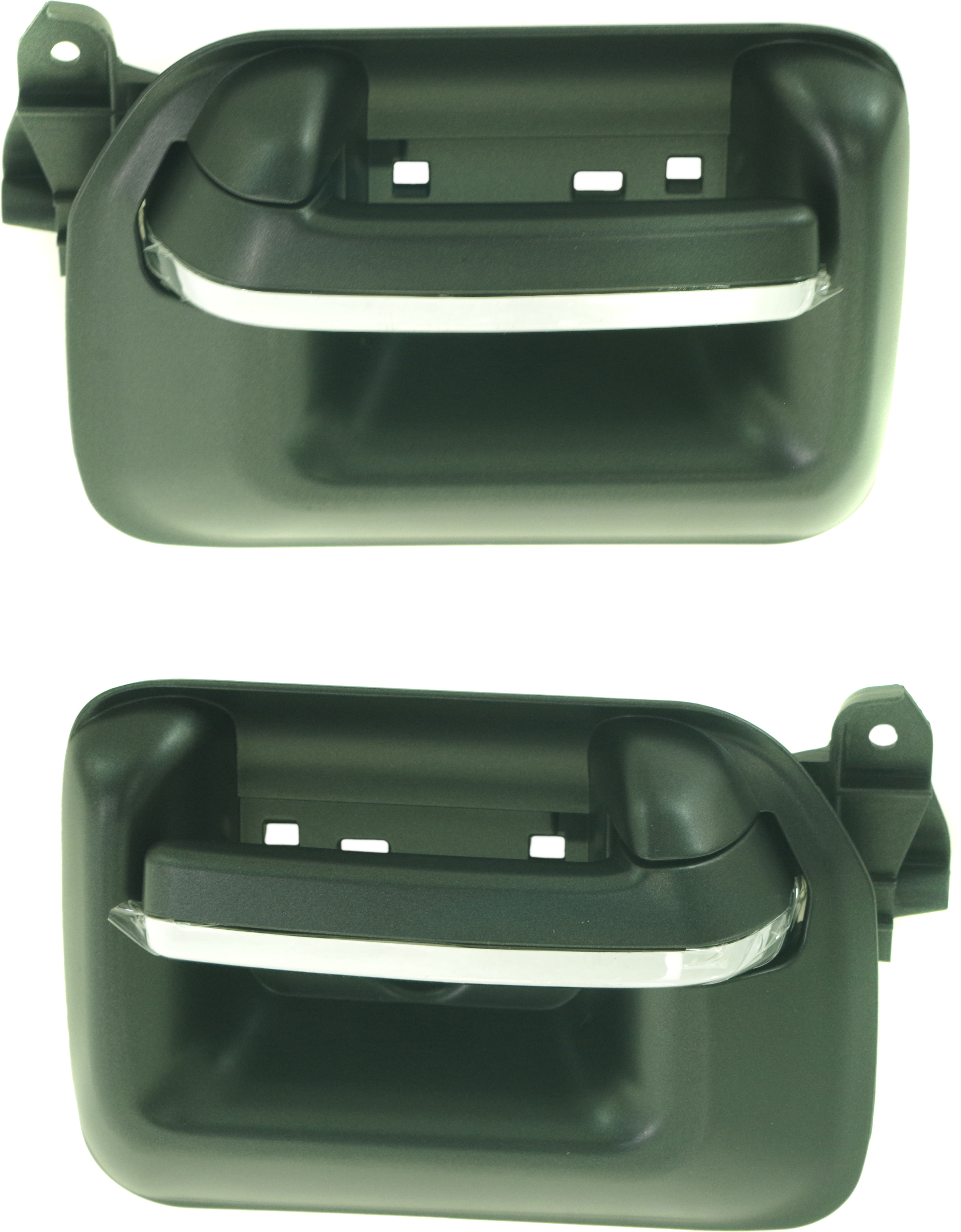 AM SILVERADO SIERRA 14-19 REAR INTERIOR DOOR HANDLE RH AND LH Black w Chrome Insert Plastic SKU SET REPCV491333 OEM 23142291-23142292