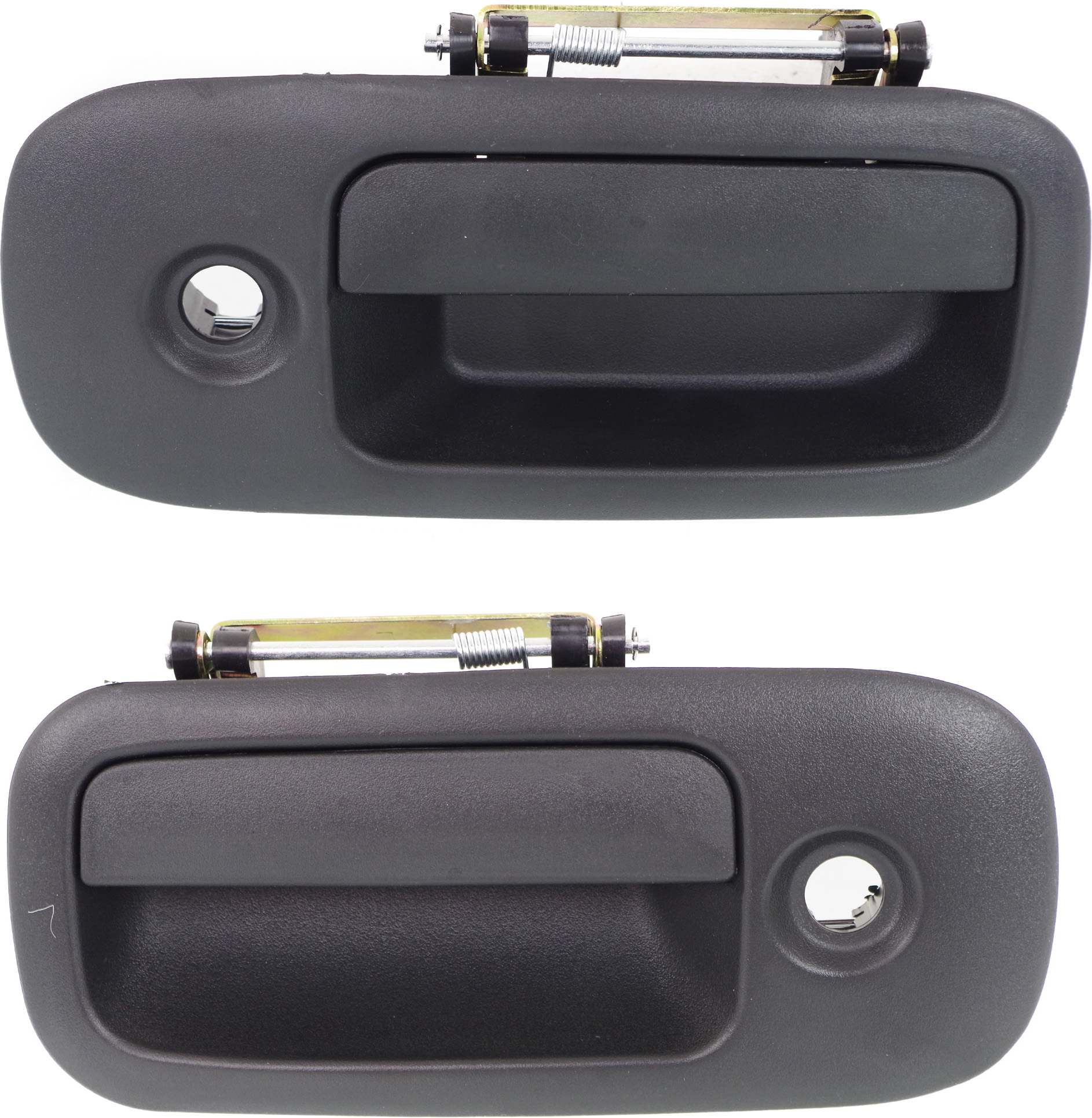 AM EXPRESS SAVANA VAN 10-23 REAR EXTERIOR DOOR HANDLE RH AND LH Side Hinged Door Textured Black w Keyhole SKU SET REPCV491353 Partslink GM1521152 GM1520152 OEM 2-347-384-125-989-390
