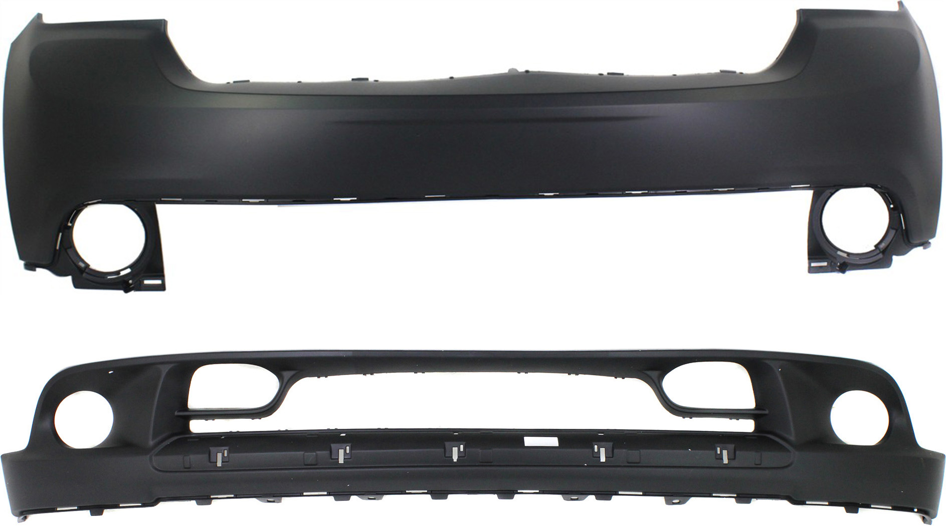 AM DURANGO 11-13 FRONT BUMPER COVER Upper and Lower SKU SET REPD010341-2 Partslink CH1000991 CH1015109 OEM 68089165AB 68089166AC