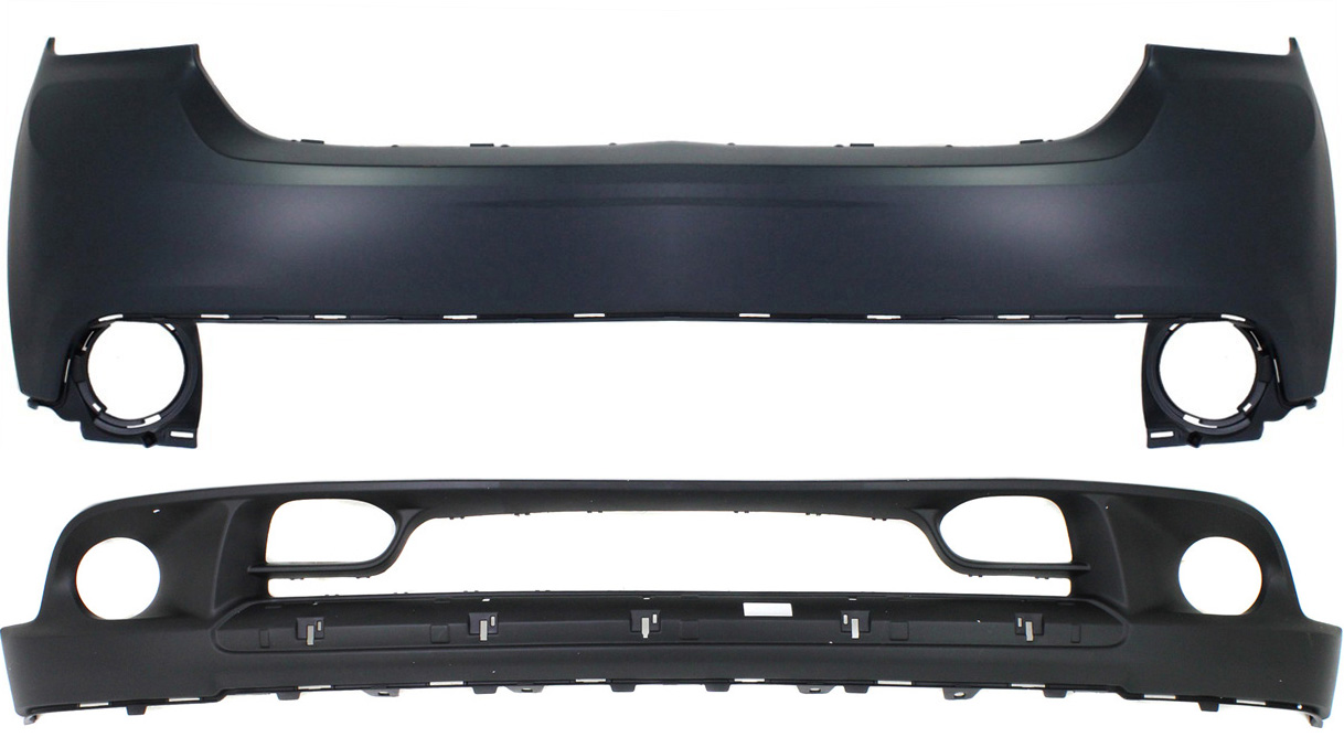 AM DURANGO 11-13 FRONT BUMPER COVER Upper and Lower CAPA SKU SET REPD010341Q 2 Partslink CH1000991C CH1015109C OEM 68089165AB 68089166AC