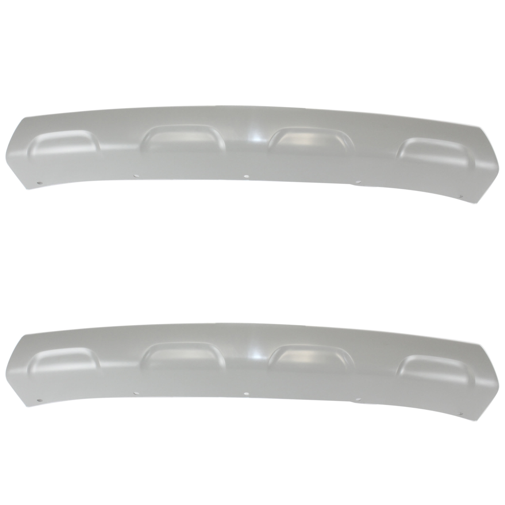 AM JOURNEY 11-19 FRONT BUMPER MOLDING RH AND LH Applique Silver FWD w Fascia Type 2 SKU SET REPD015907-2