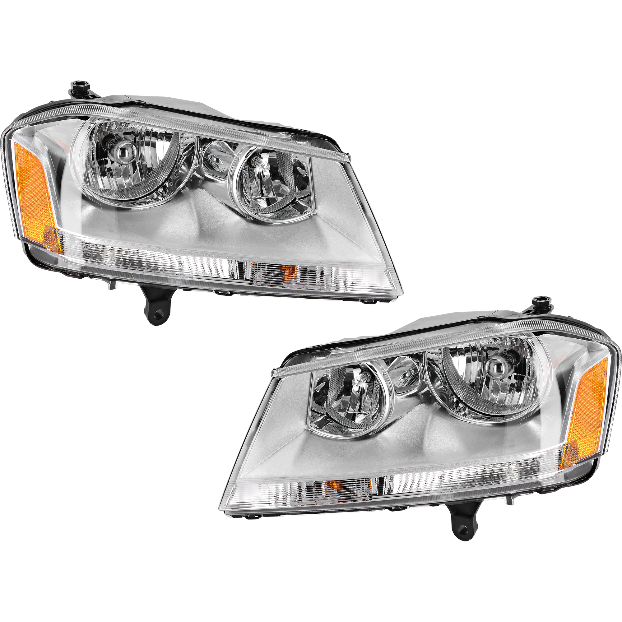 AM AVENGER 08-14 HEAD LAMP RH AND LH Assembly Halogen SE SXT Models CAPA SKU SET REPD100113Q OEM 5116343AD PFM 5116342AD PFM